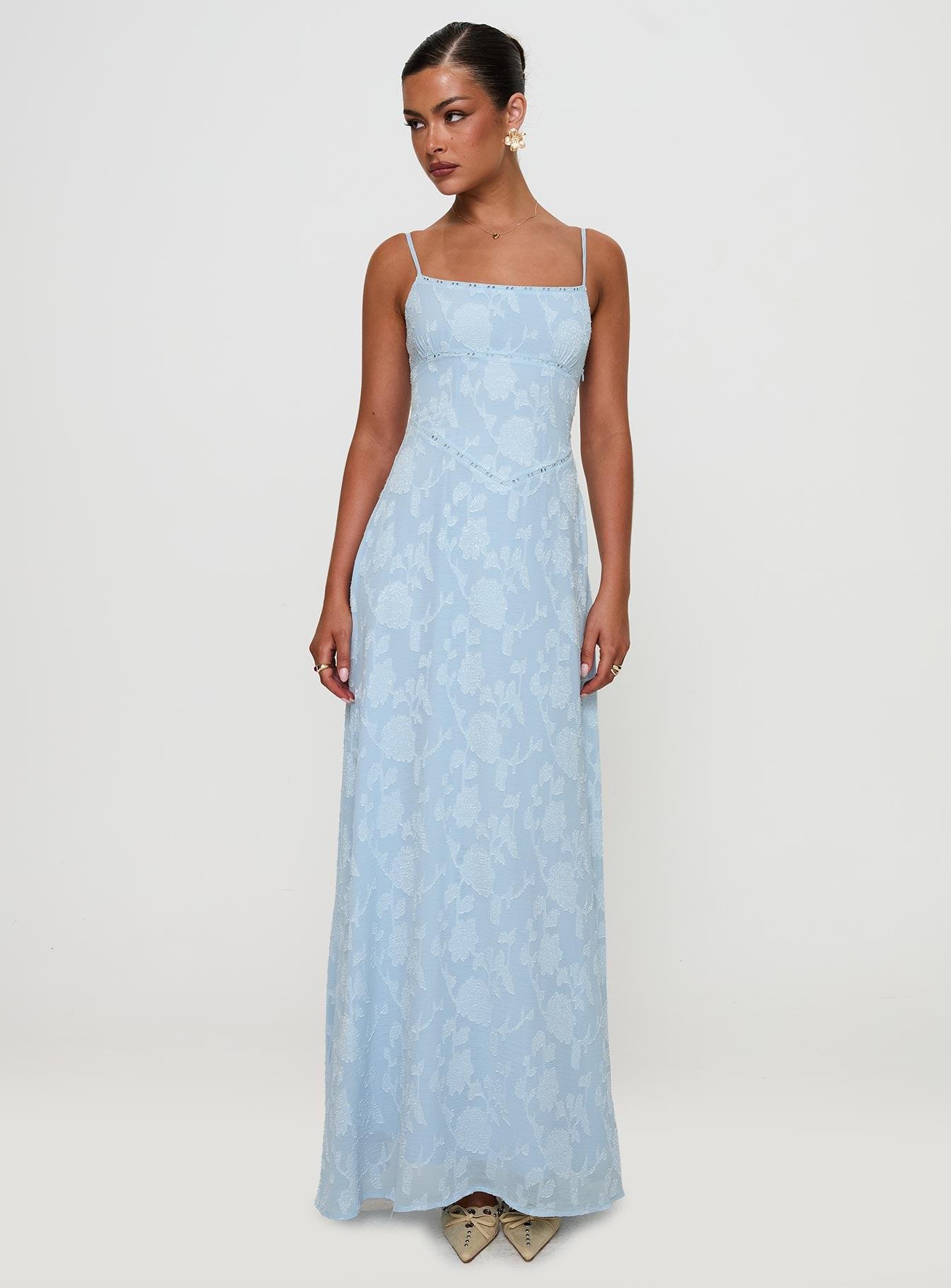 South Of France Maxi Dress Blue Product Image