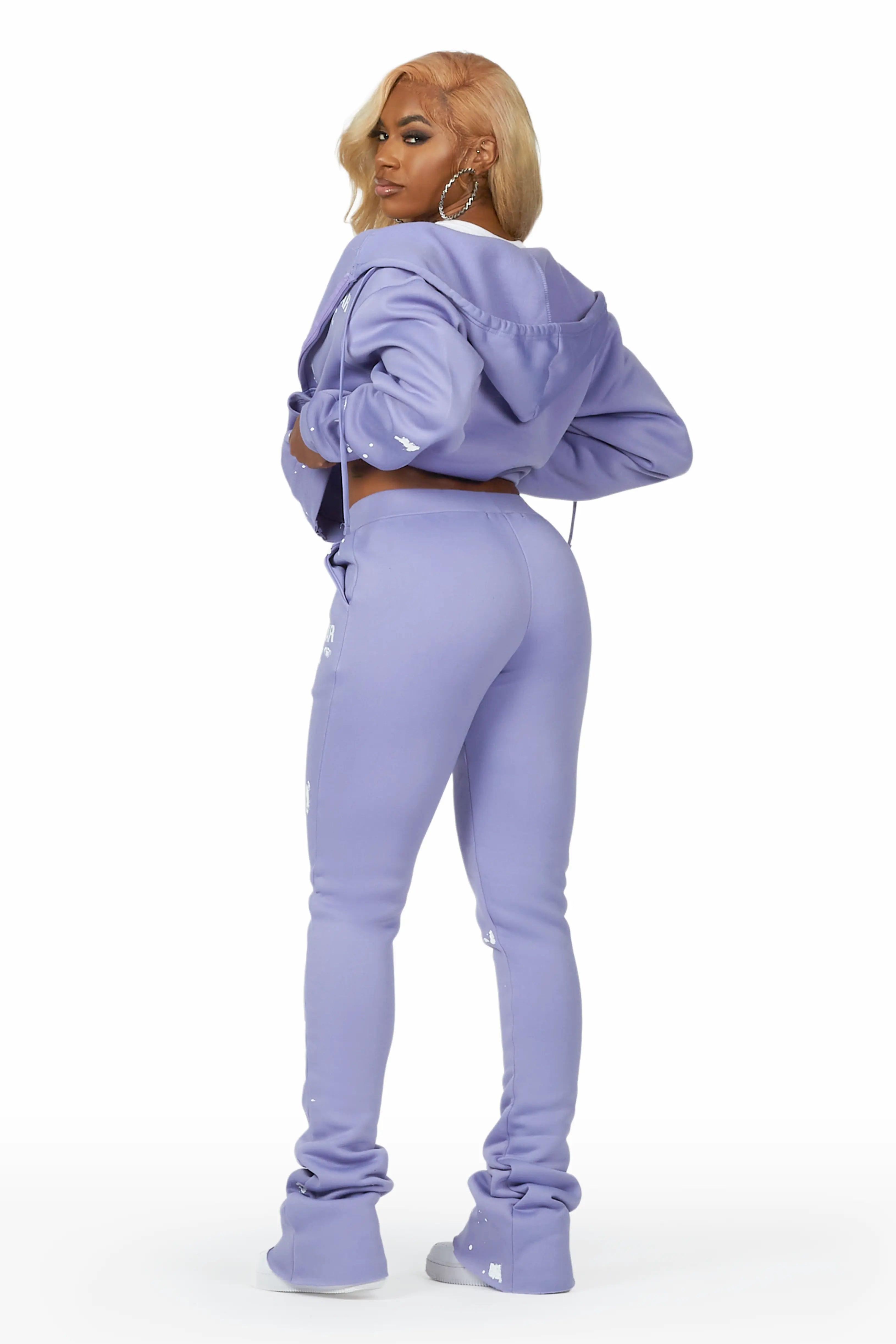 Halloway Periwinkle Zip Up Super Stacked Trackset Female Product Image