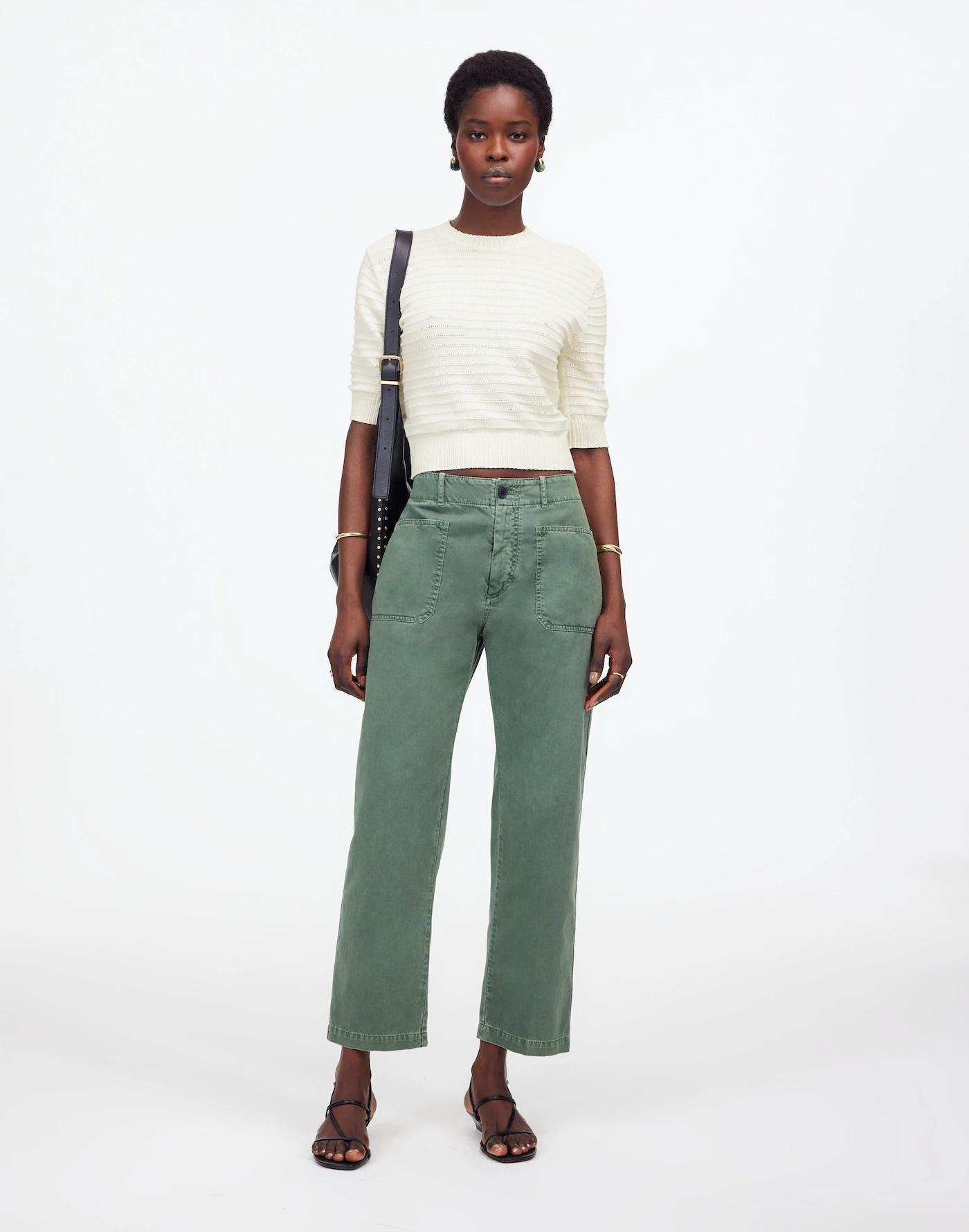 Textural-Stitch Cotton Sweater Product Image