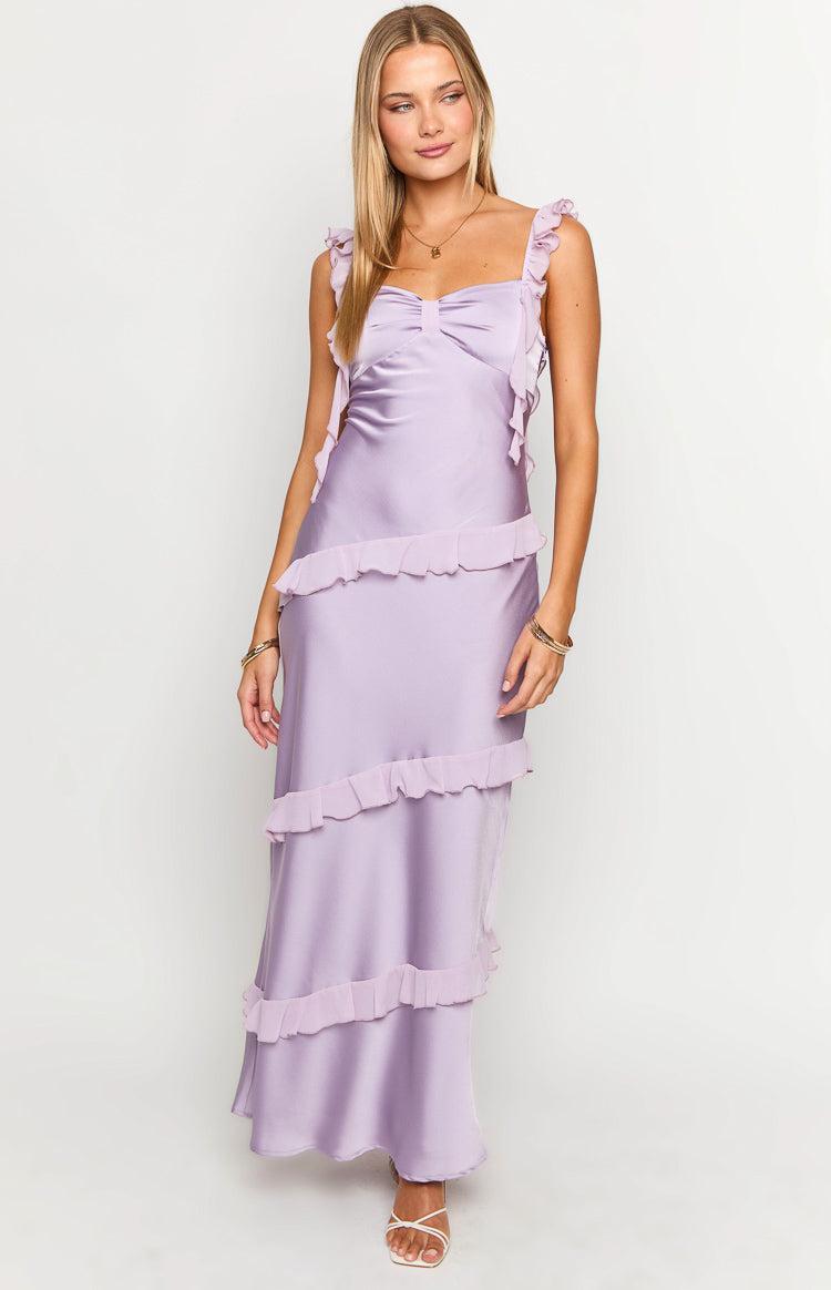 Marmalade Purple Ruffle Maxi Dress Product Image