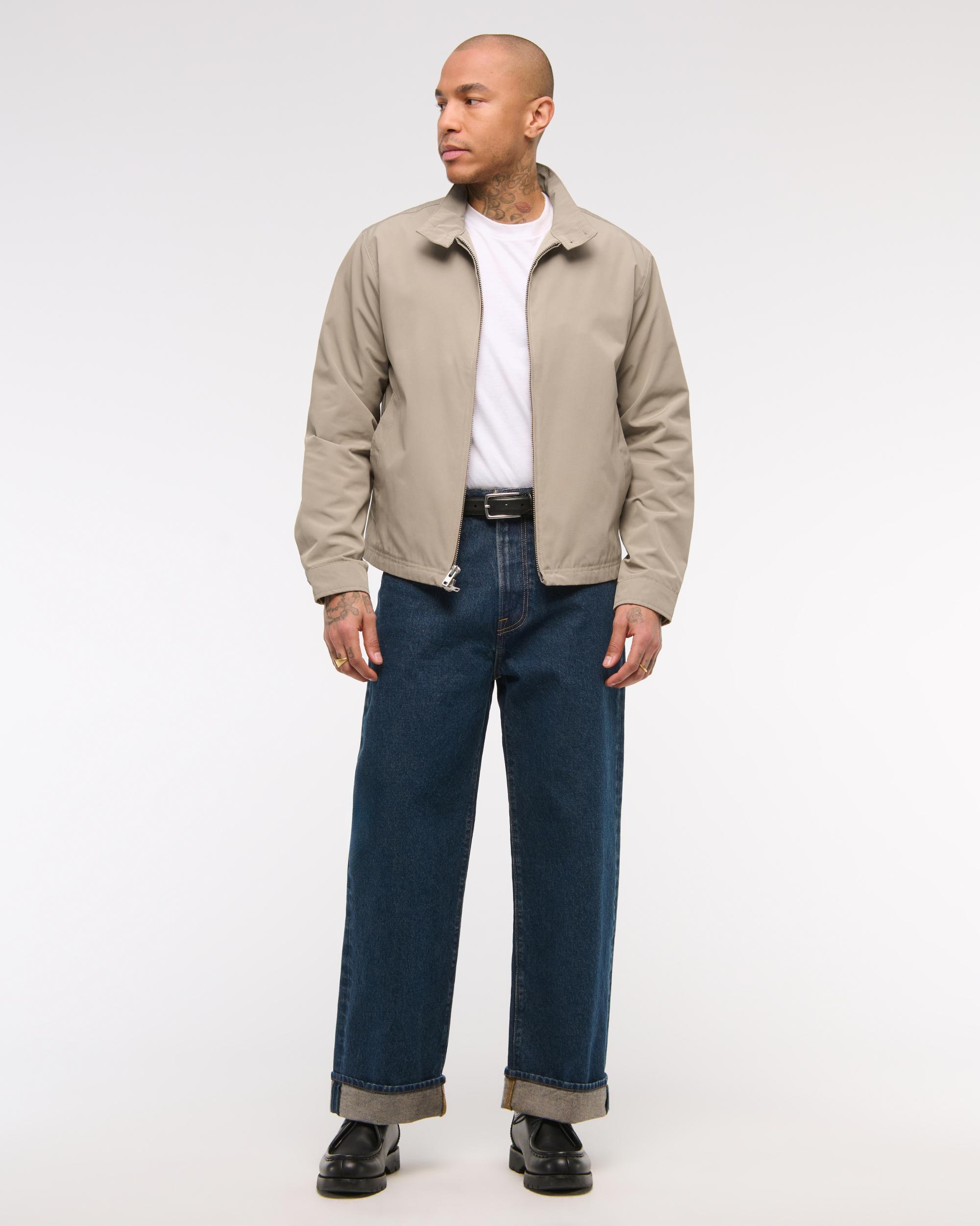 Cropped Mockneck Harrington Jacket Product Image