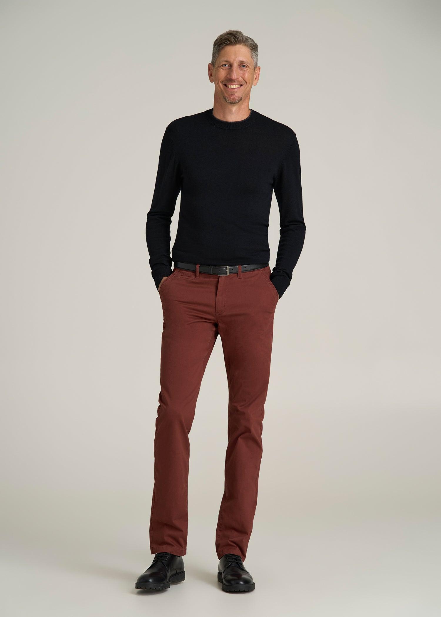 Carman TAPERED Chinos for Tall Men in Intense Rust Male Product Image