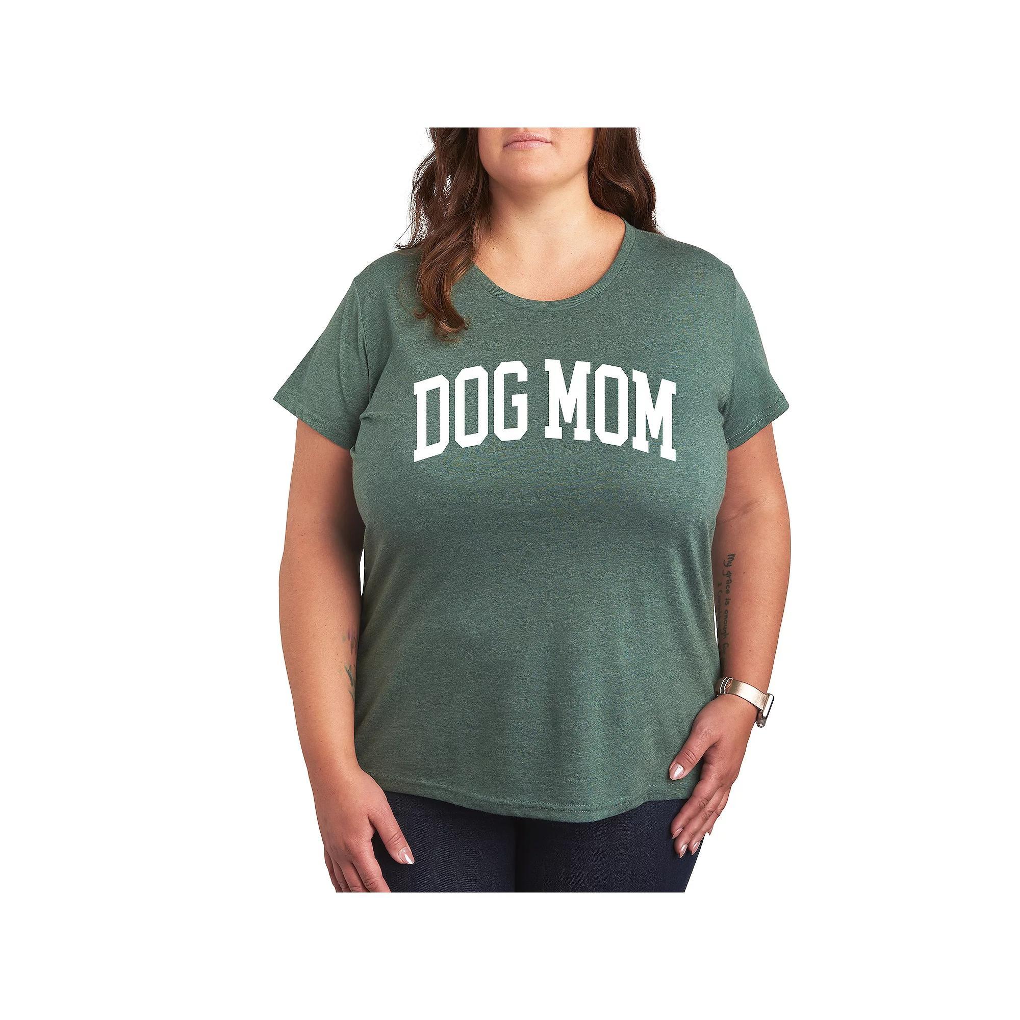Plus Dog Mom Collegiate Graphic Tee, Women's,  Product Image