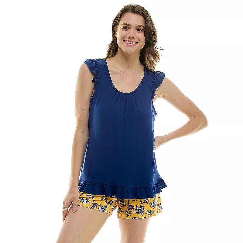 Petite Croft & Barrow 2-Piece Sleeveless Top and Sleep Shorts Set, Womens Product Image