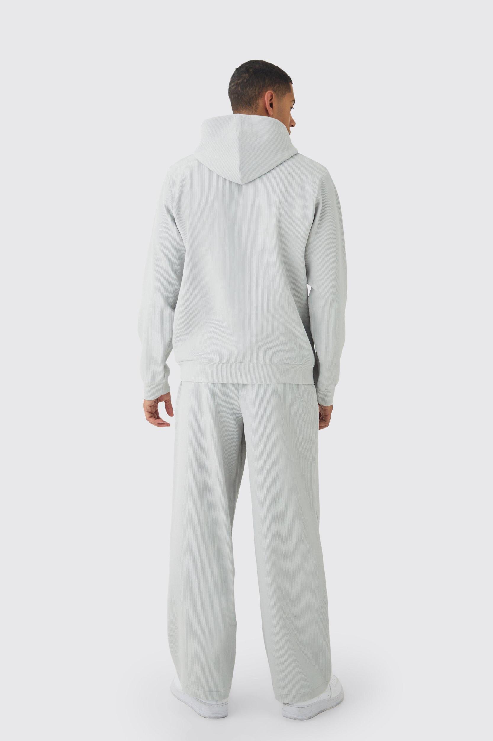 Regular Pleated Hoodie | boohooMAN USA Product Image