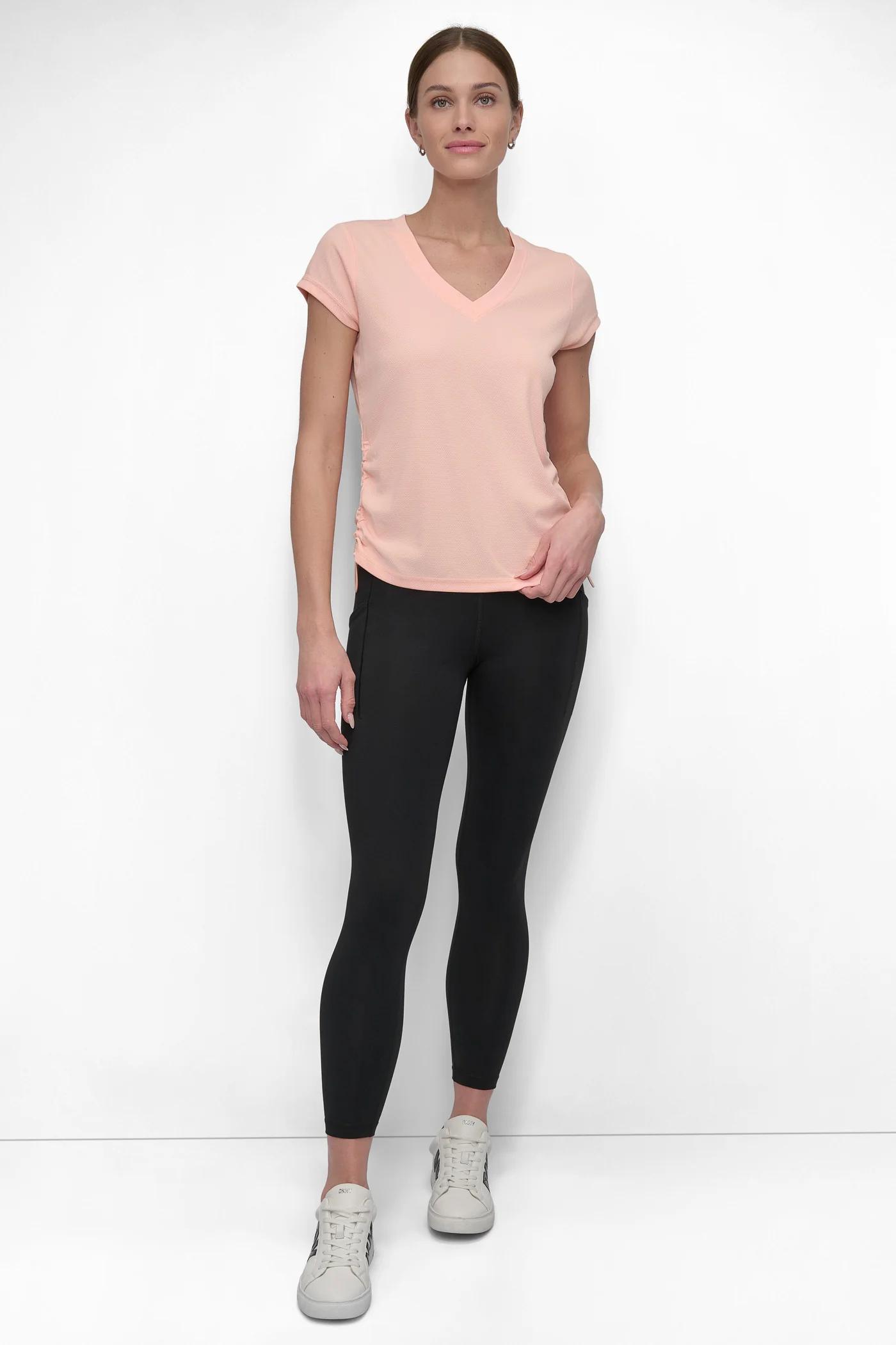 RUCHED TECH-MESH PERFORMANCE TEE Product Image