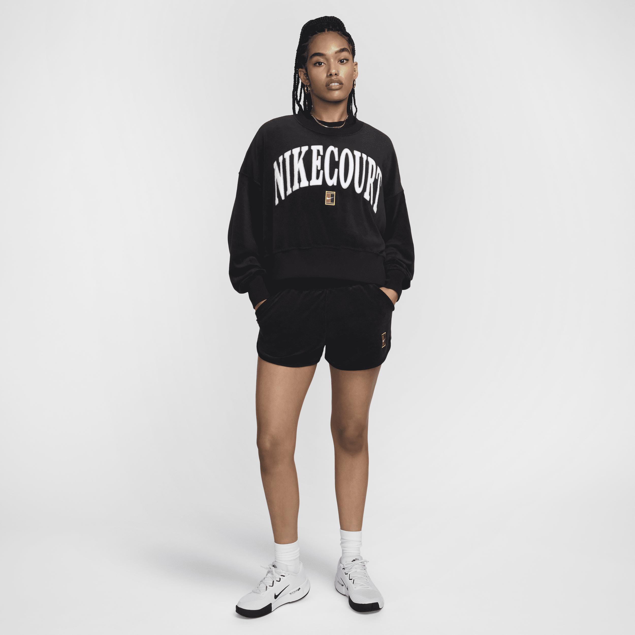 NikeCourt Heritage Women's Over-Oversized Crew-Neck Graphic Tennis Sweatshirt Product Image