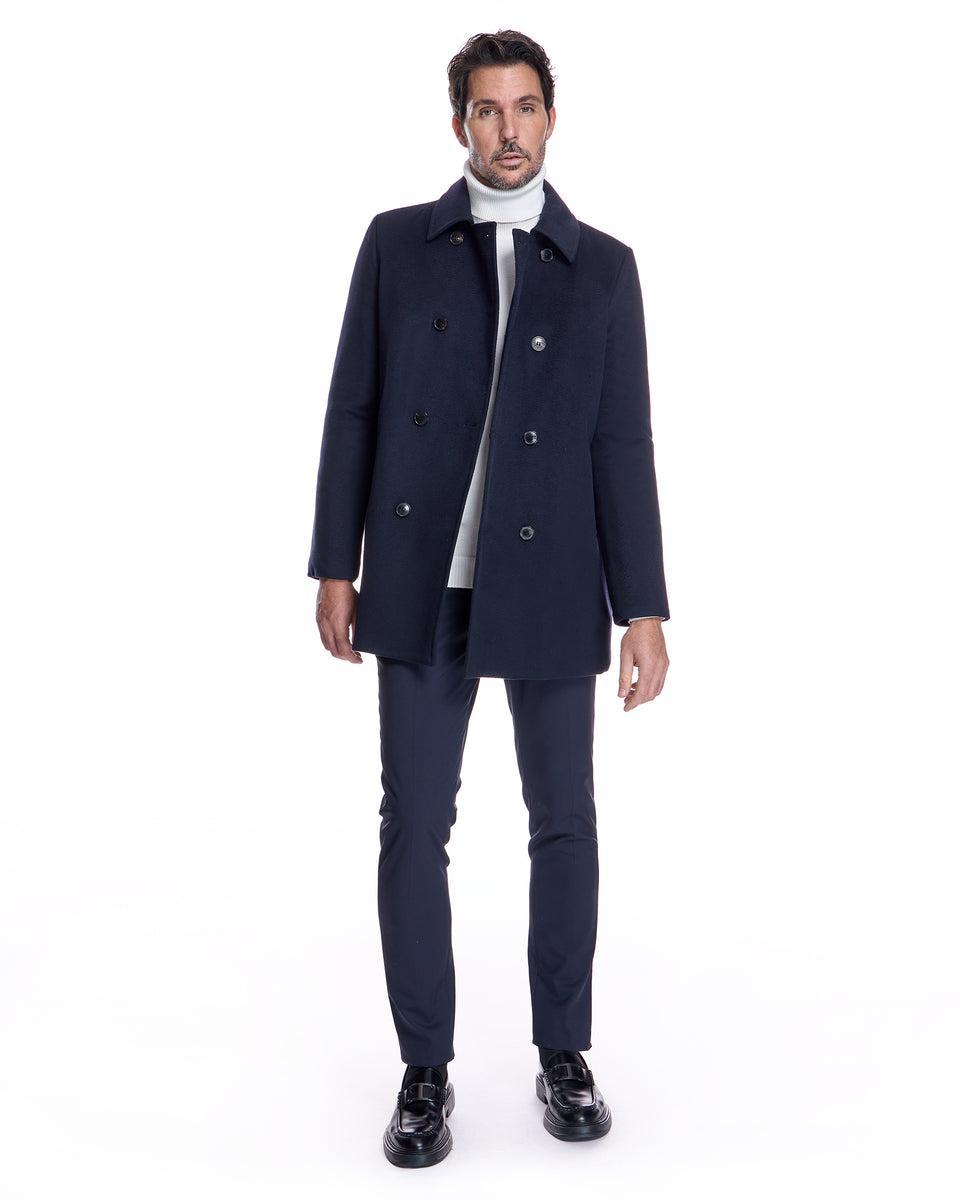 Men's Wool Quilted Lined Peacoat Product Image