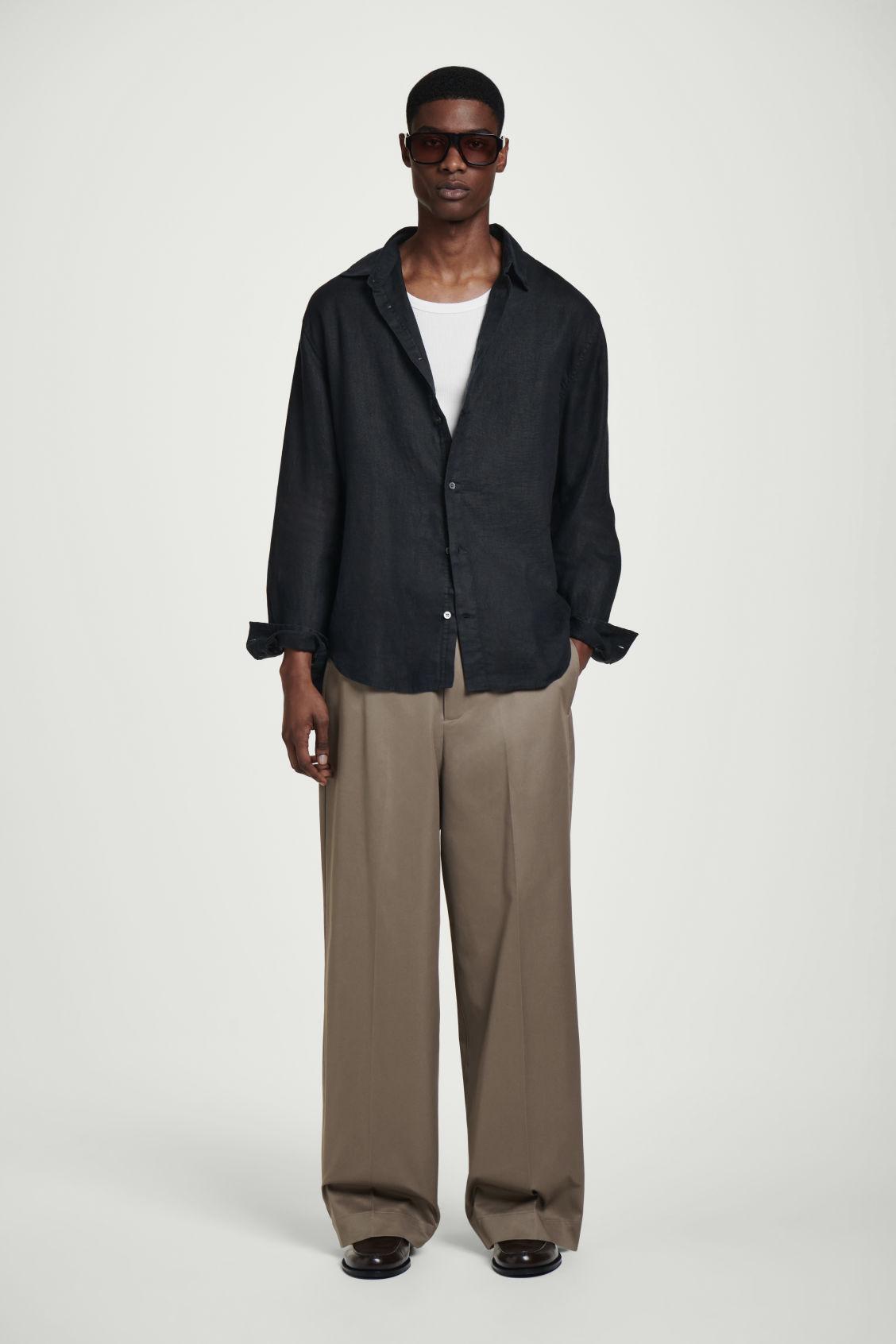 RELAXED LINEN LONG-SLEEVED SHIRT Product Image