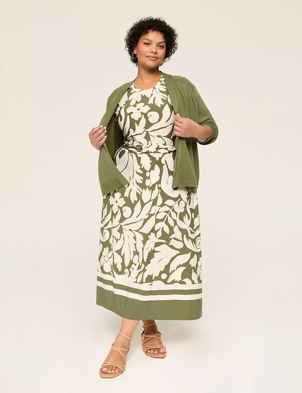 3/4-Sleeve Open-Front Shrug Product Image