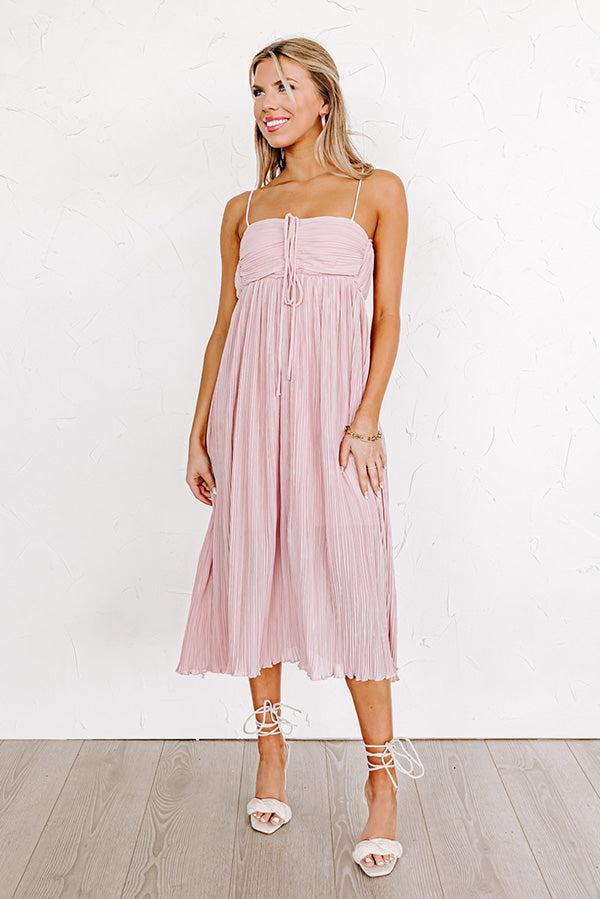 Powerful Love Pleated Midi In Blush Product Image