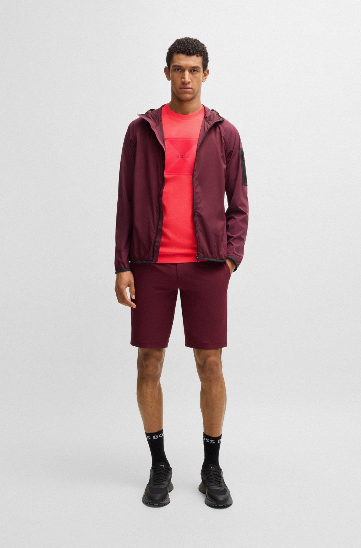 Cotton-jersey T-shirt with fineline logo artwork Product Image