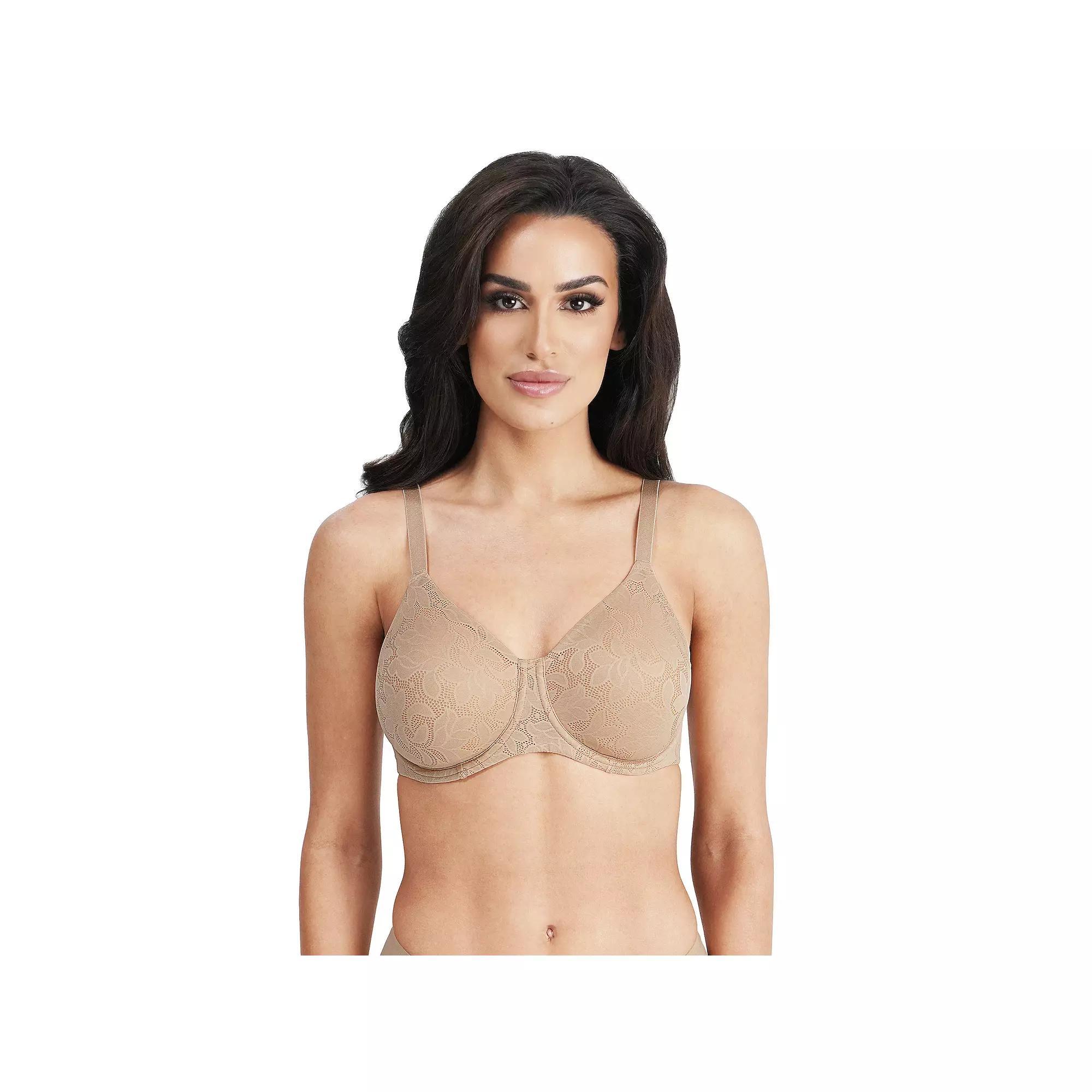 Dominique Jacqueline Jacquard Underwire Seamless Minimizer Bra 7018, Women's, Size: 38 D, Brown Product Image