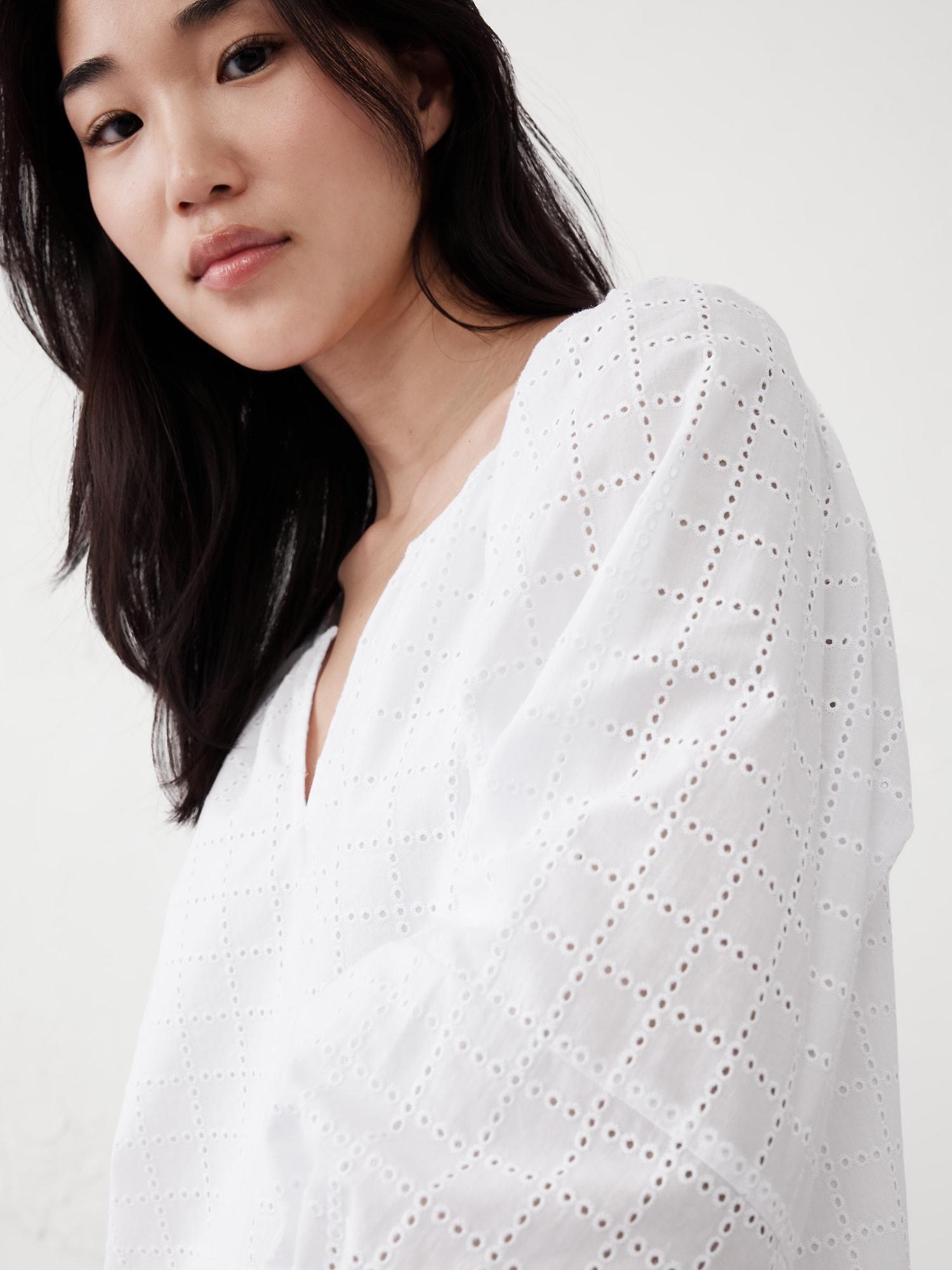 Poplin Puff-Sleeve Mini Dress Product Image