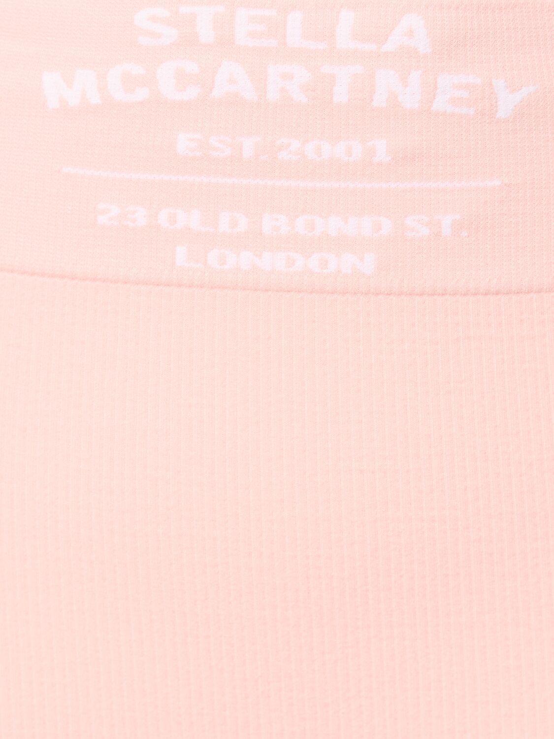 STELLA MCCARTNEY Logo Stretch Cotton Jersey Leggings In Pink Product Image