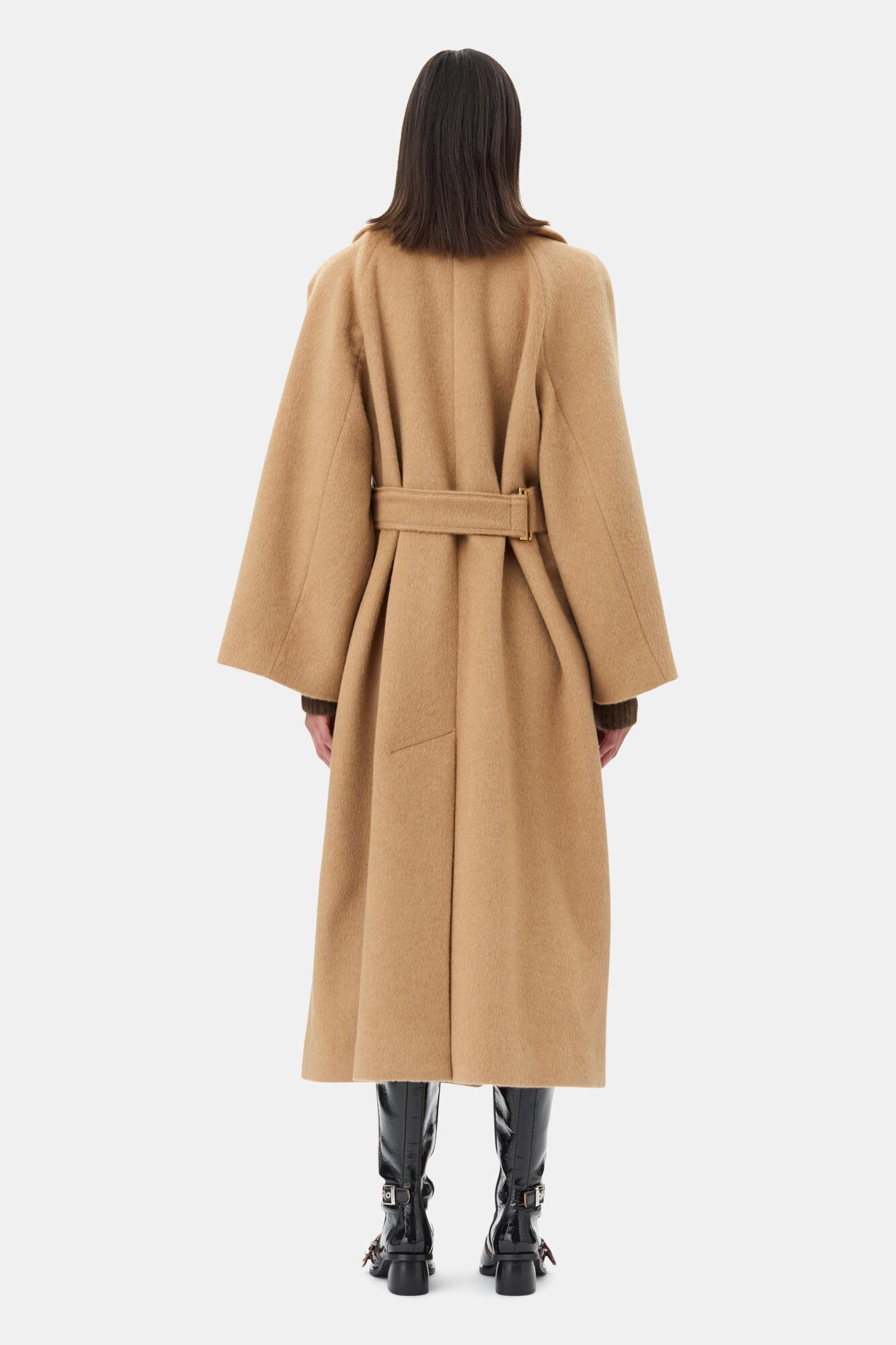 Camel Wool-Blend Coat Product Image