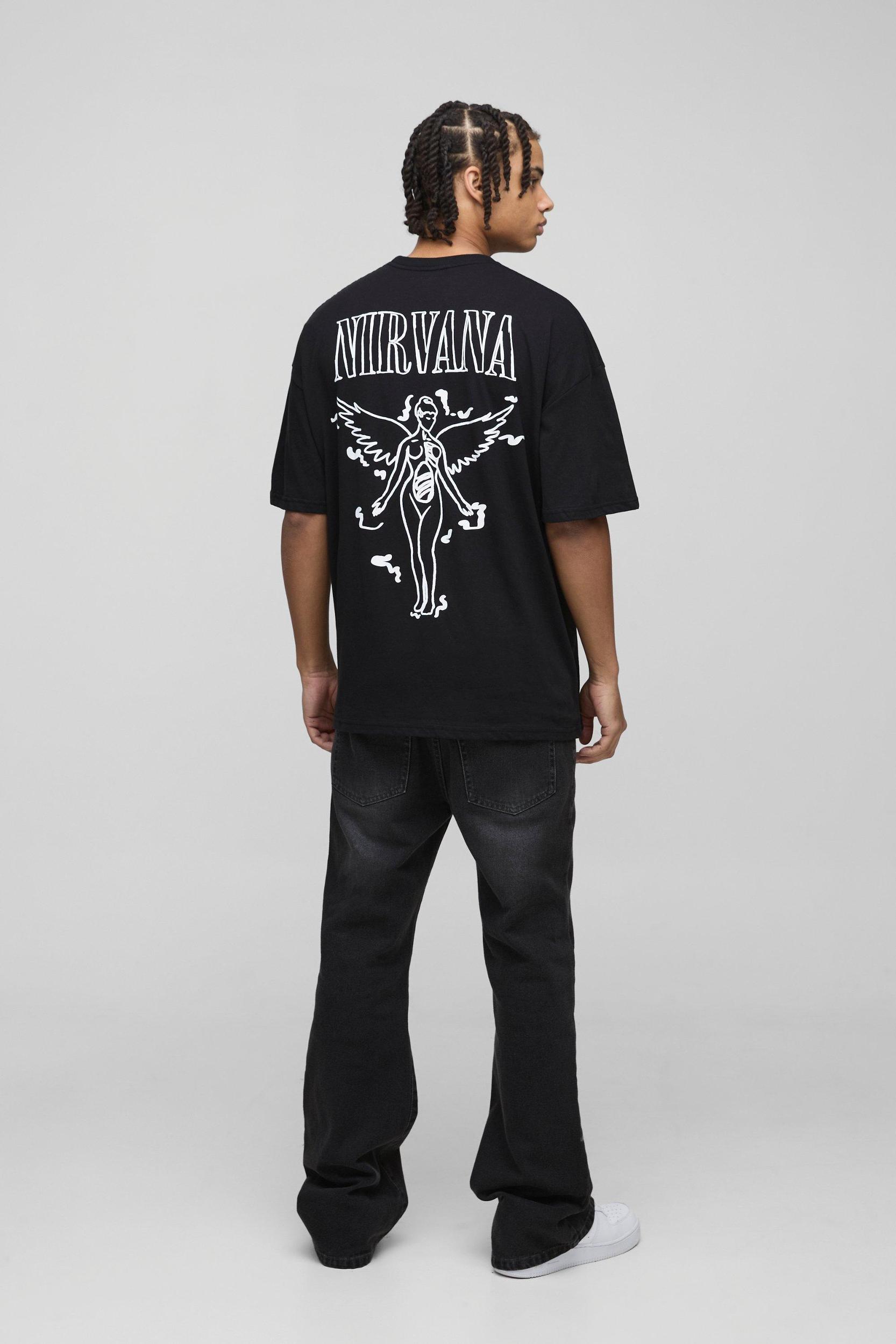 Oversized Nirvana License T-Shirt | boohooMAN USA Product Image
