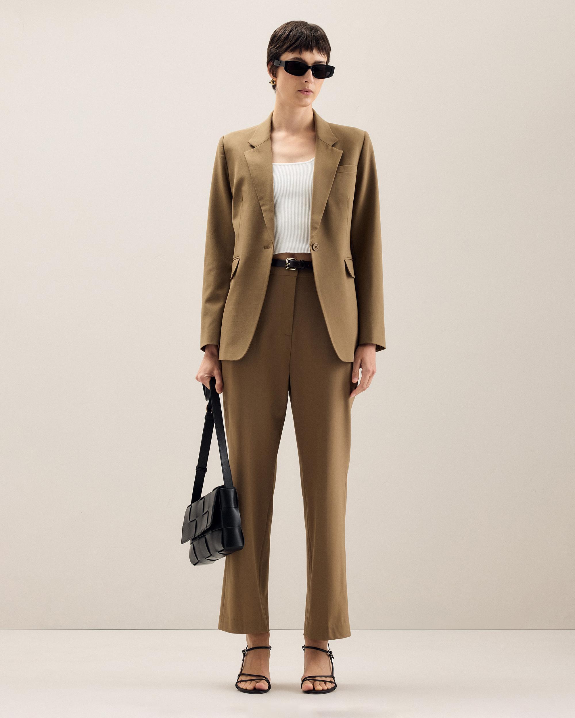 Quince | Women's Italian Leather Handwoven Flap Crossbody Product Image