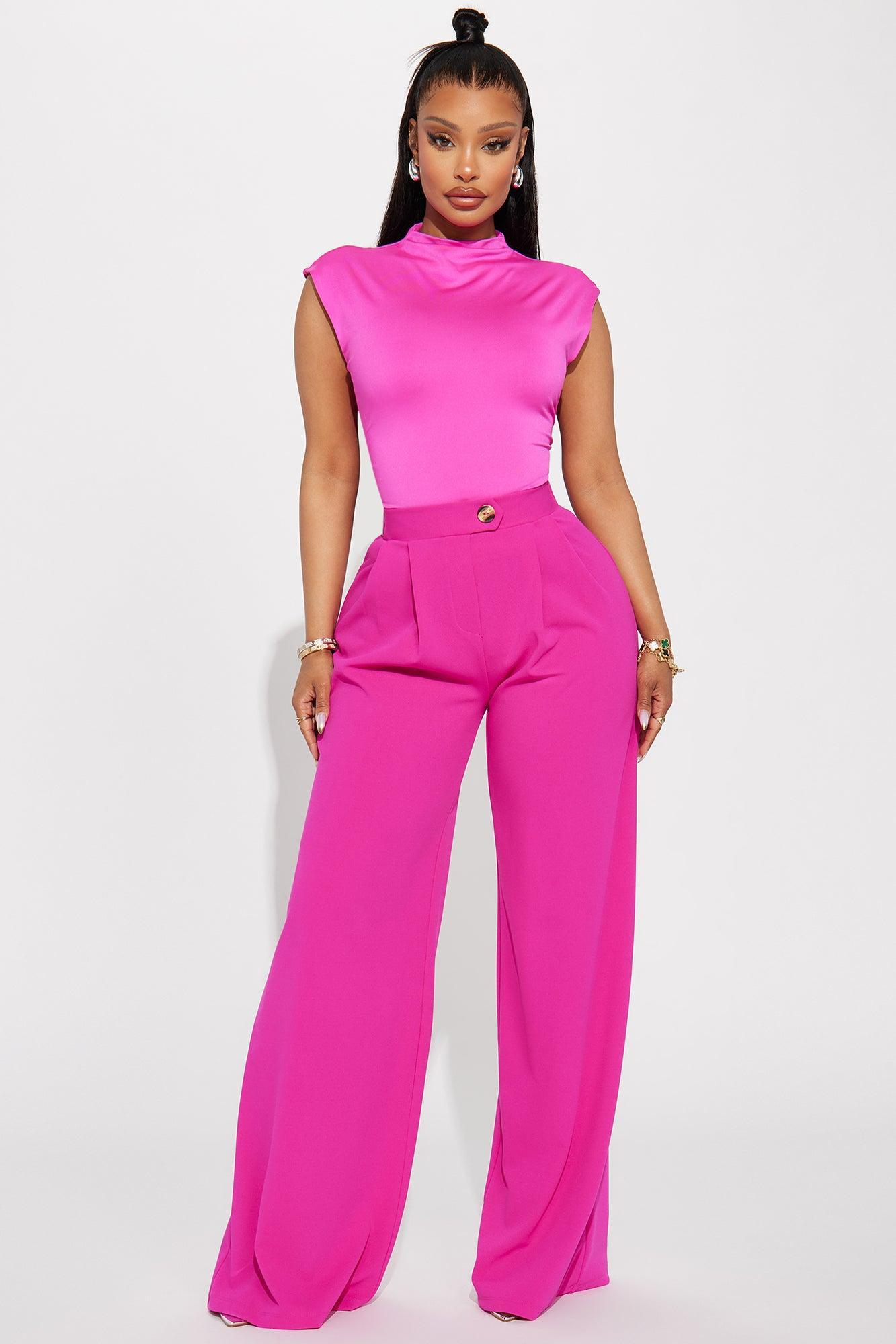 Aurora Ruched Top - Fuchsia Product Image