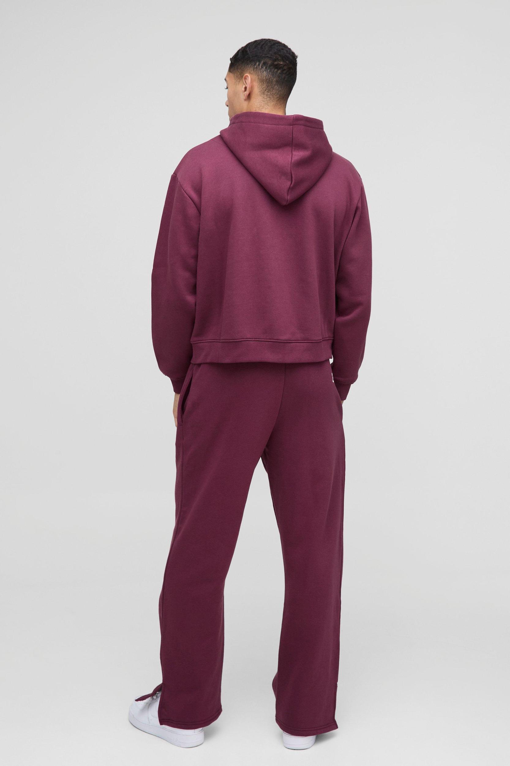 Oversized Homme Zip Hooded Split Hem Tracksuit | boohooMAN USA Product Image