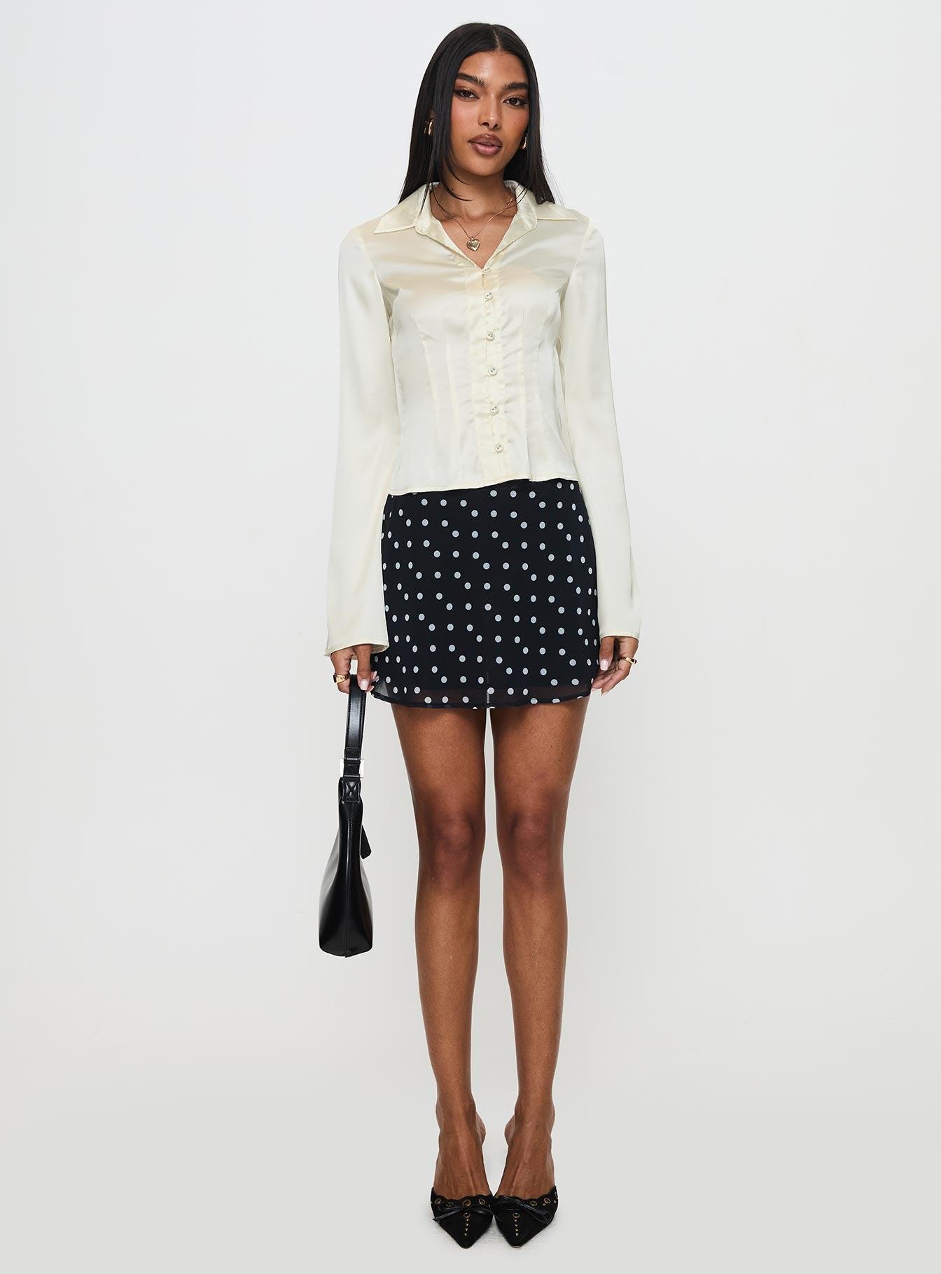 Miravella Long Sleeve Top Cream Product Image