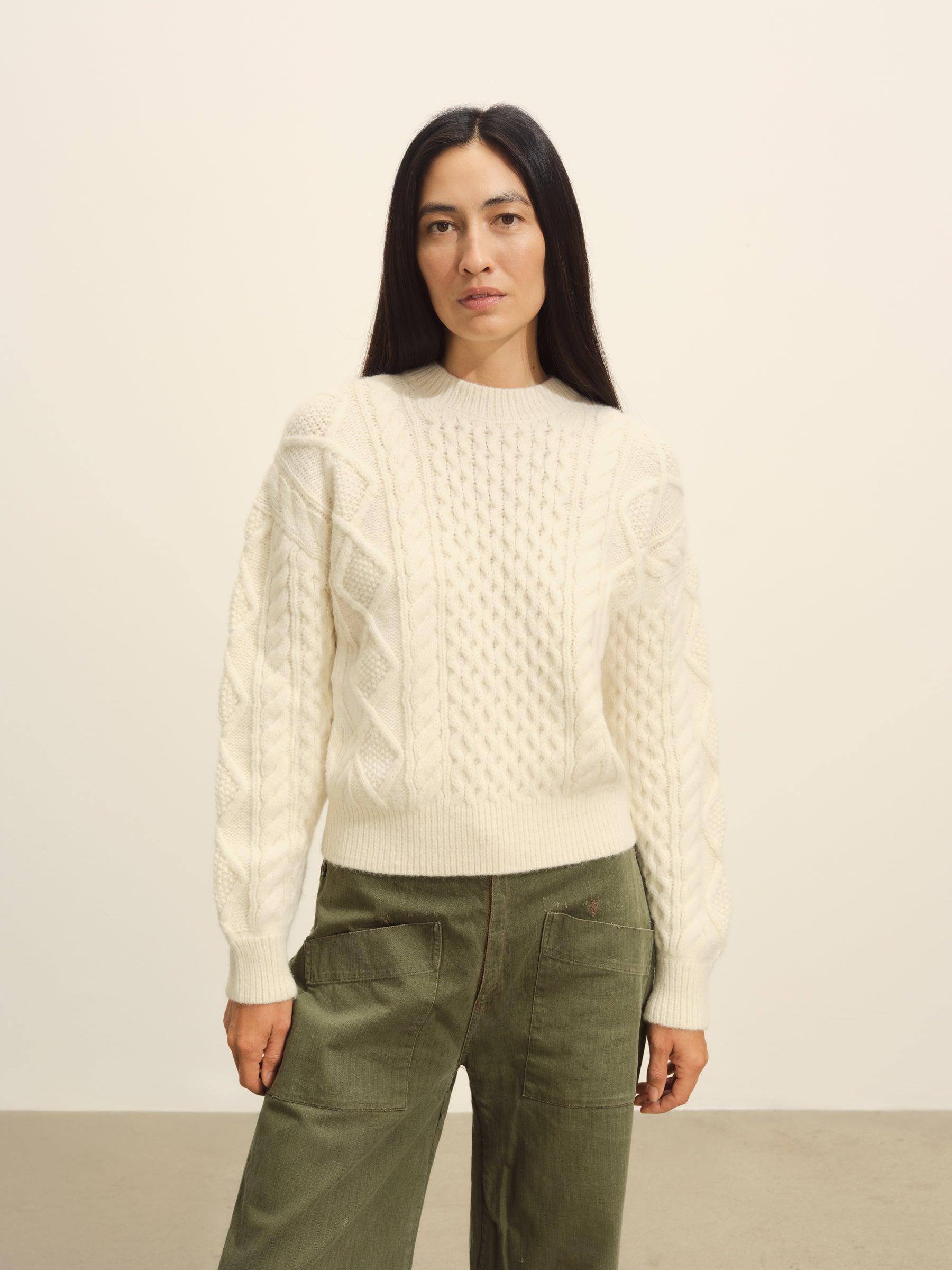 Natural Highland Alpaca Cable Crew Product Image