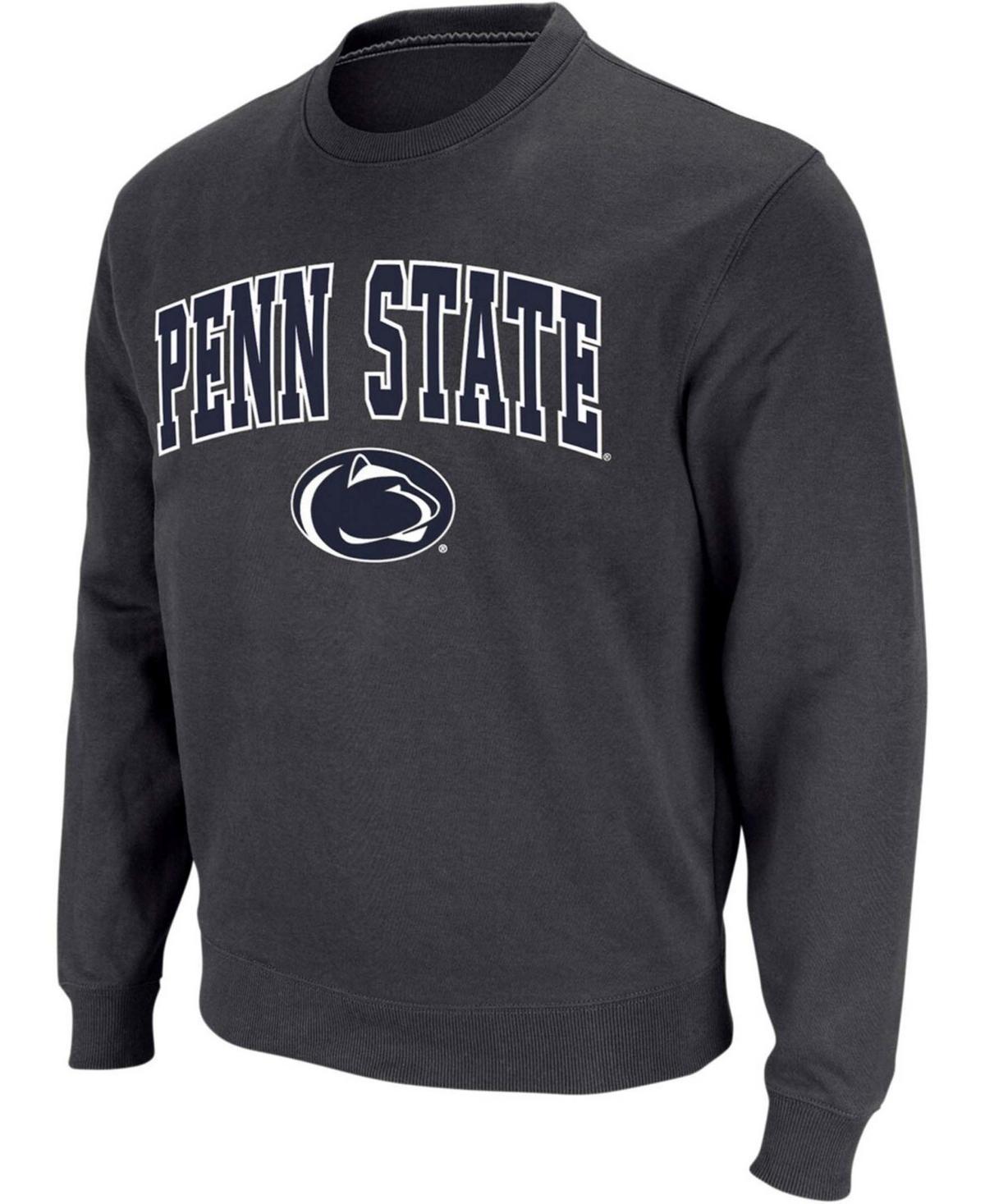 Mens Colosseum Charcoal Penn State Nittany Lions Arch & Logo Crew Neck Sweatshirt Product Image