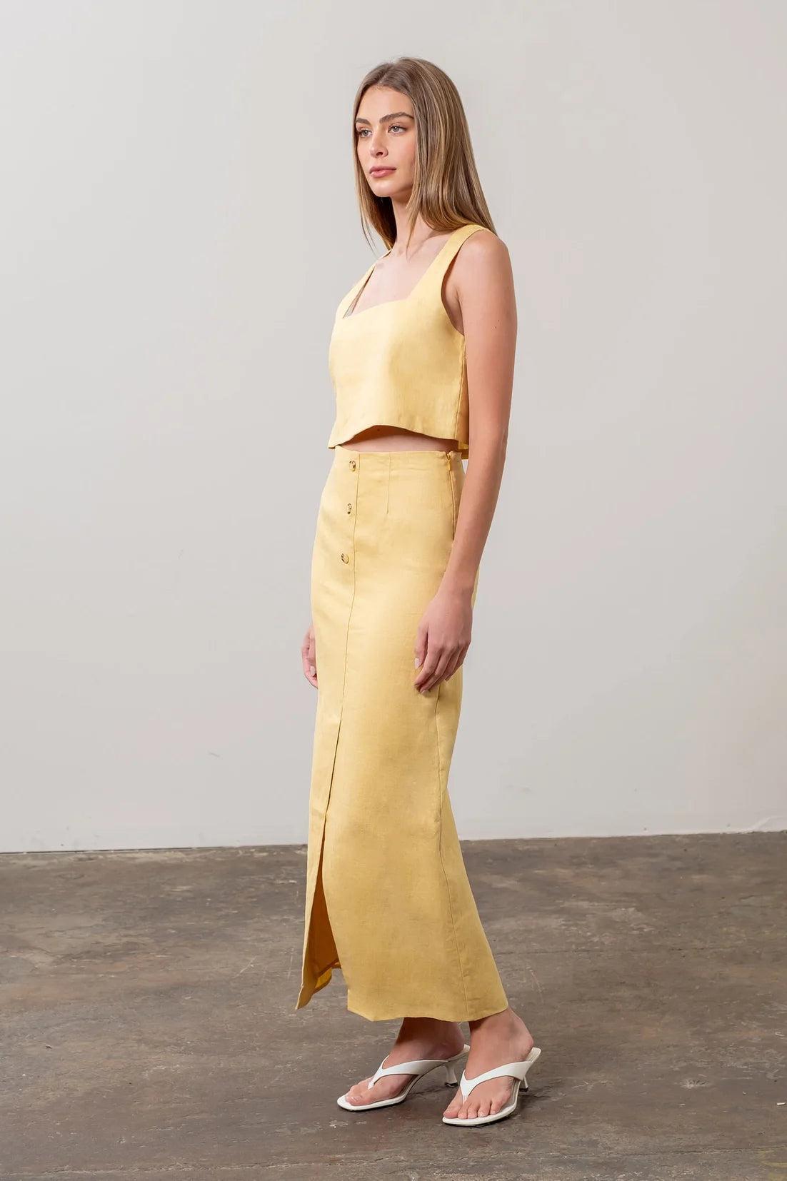 Square Neck Linen Top Product Image