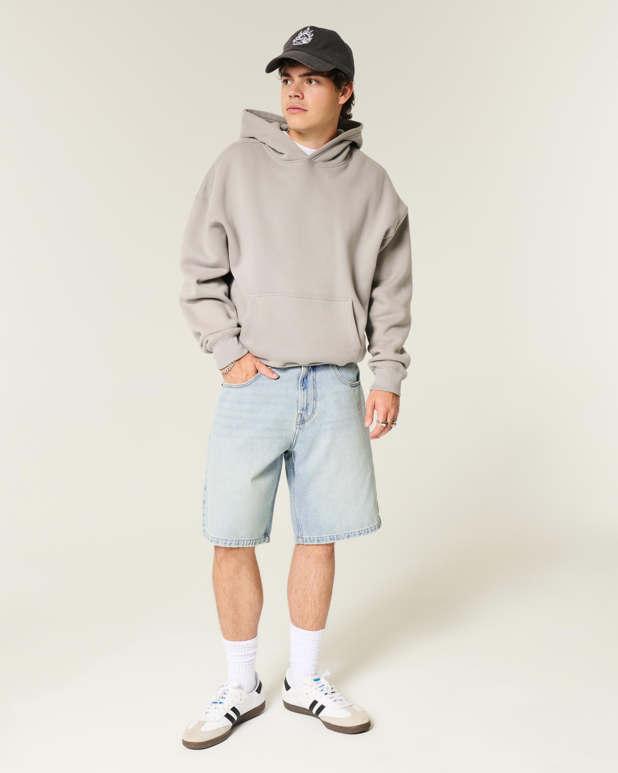Baggy Denim Cargo Shorts Product Image
