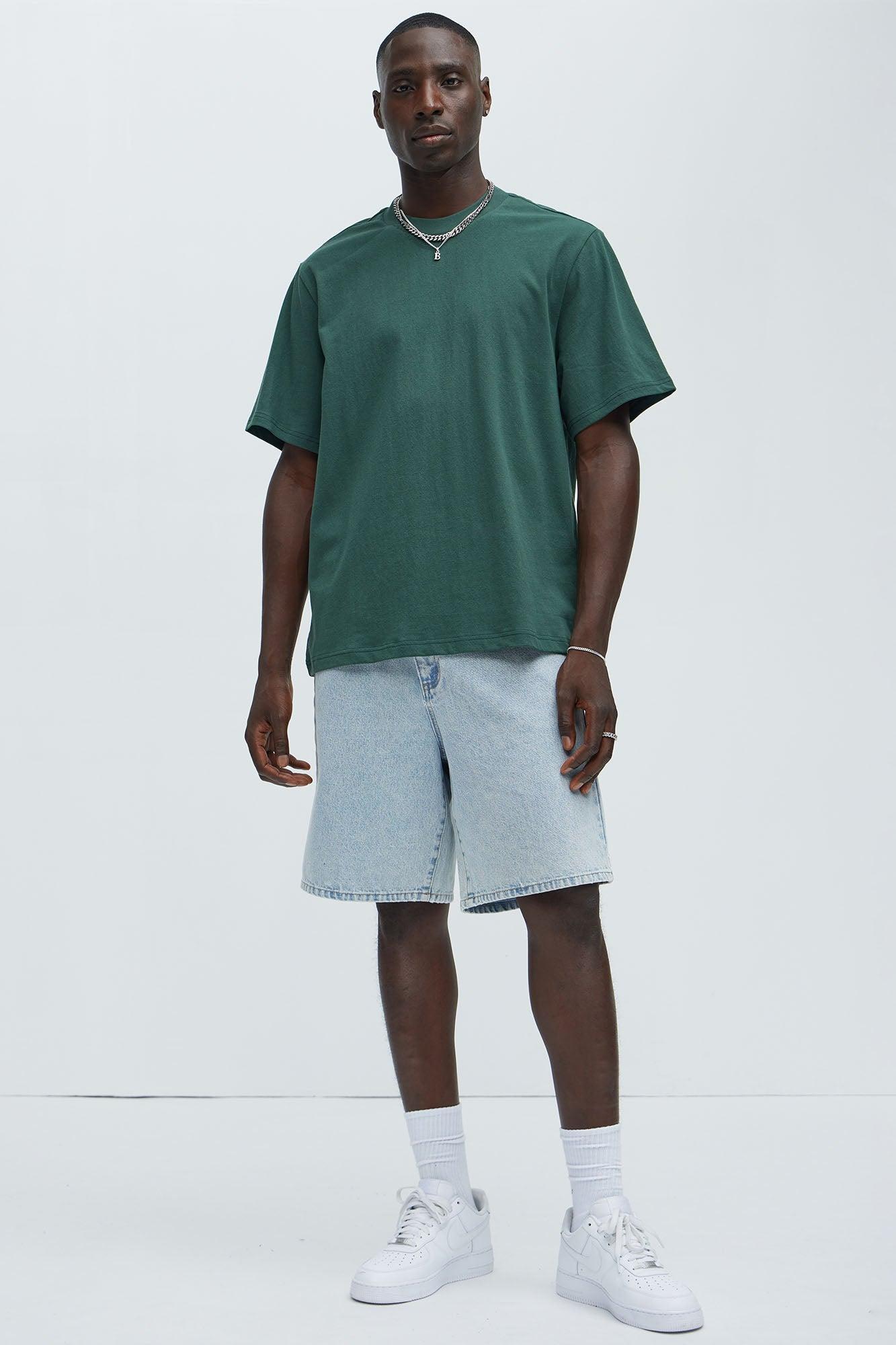 Oversized Heavyweight Short Sleeve Tee - Hunter Product Image