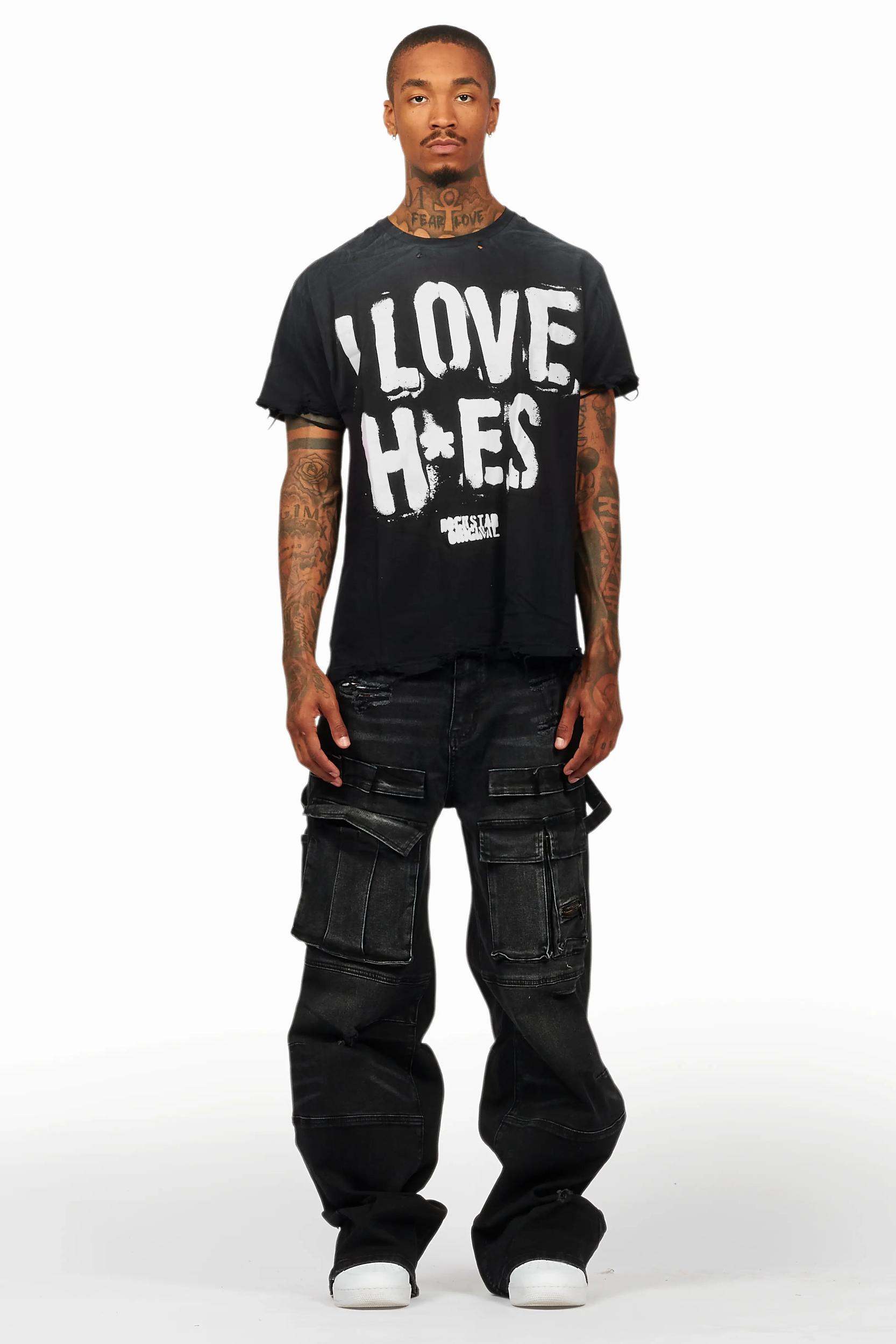 Banyan Black T-Shirt & Burain Baggy Fit Jean Bundle Male Product Image