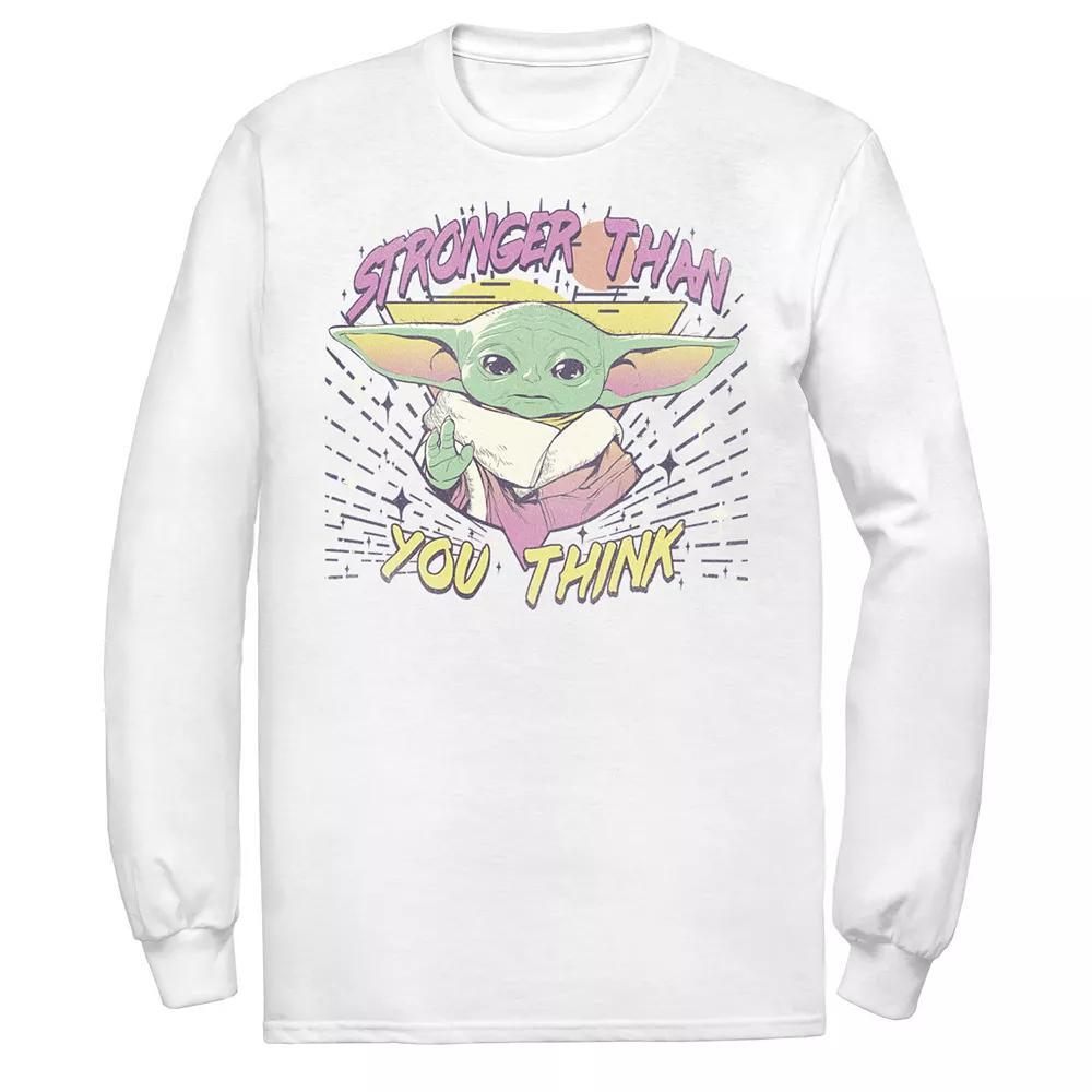 Men's Star Wars The Mandalorian The Child Stronger Than You Think Tee, Size: XL, White Product Image