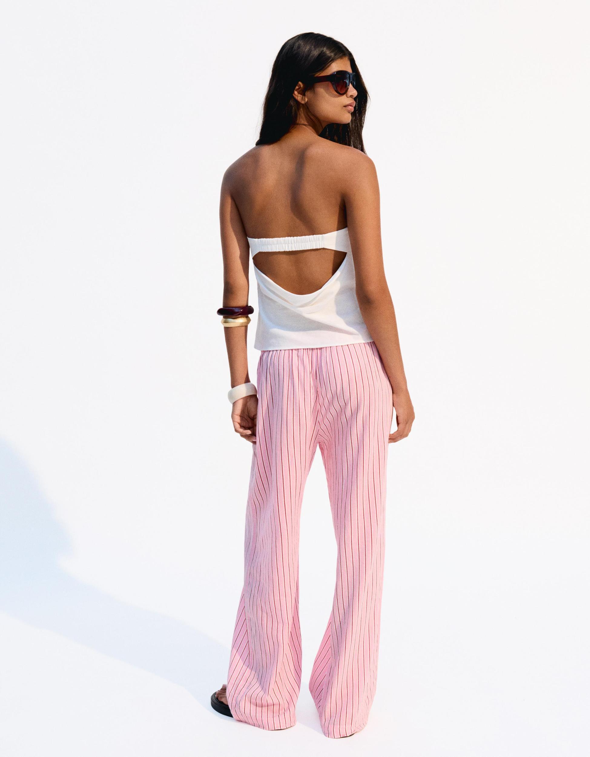 Linen blend bandeau top Product Image