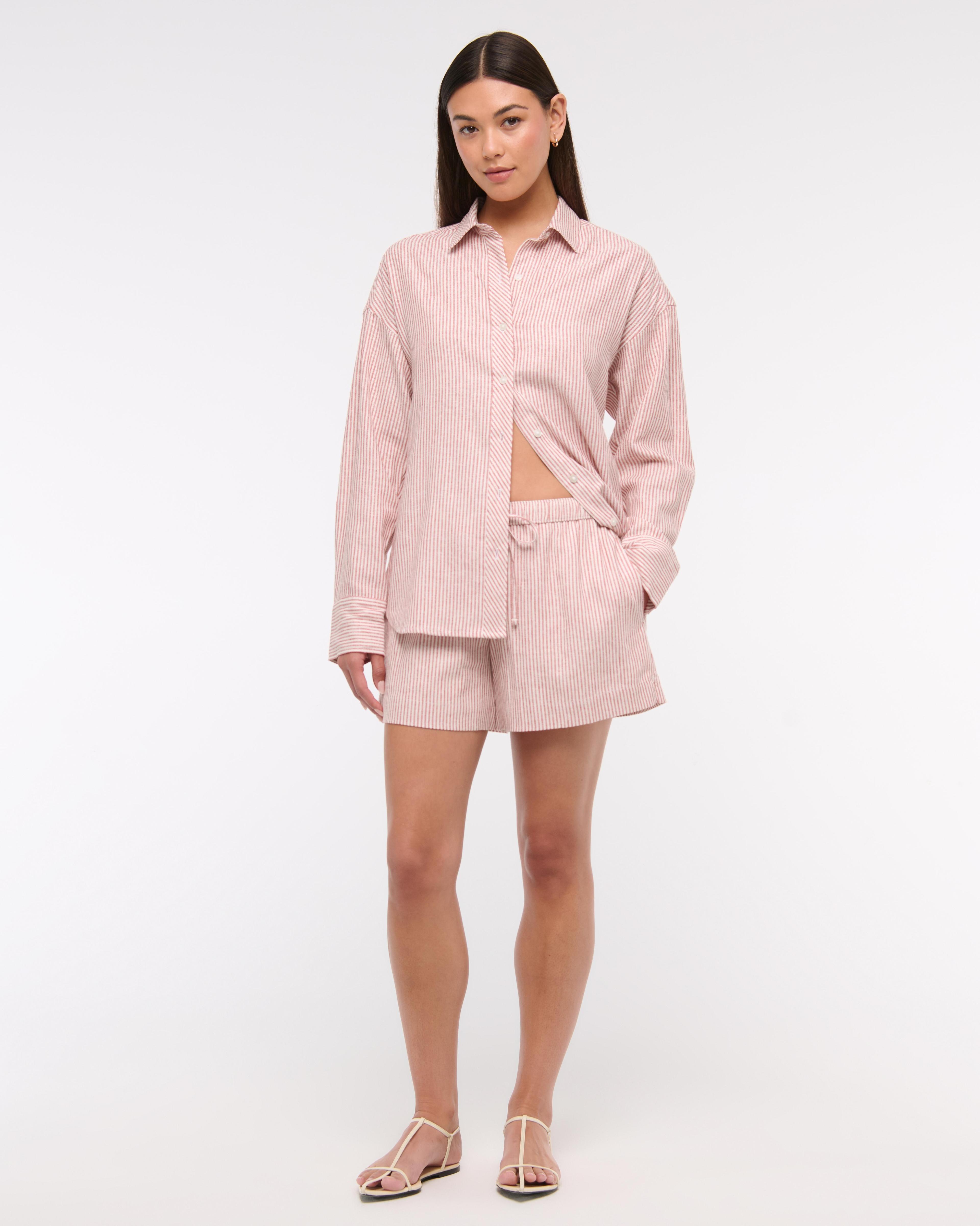 Oversized Linen-Blend Shirt Product Image