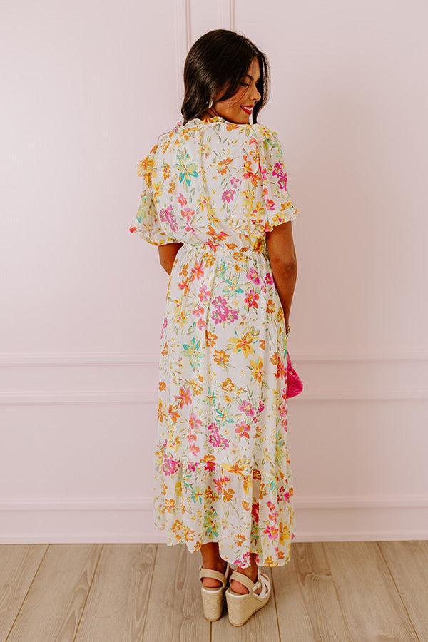Floral Flair Midi In Ivory Product Image