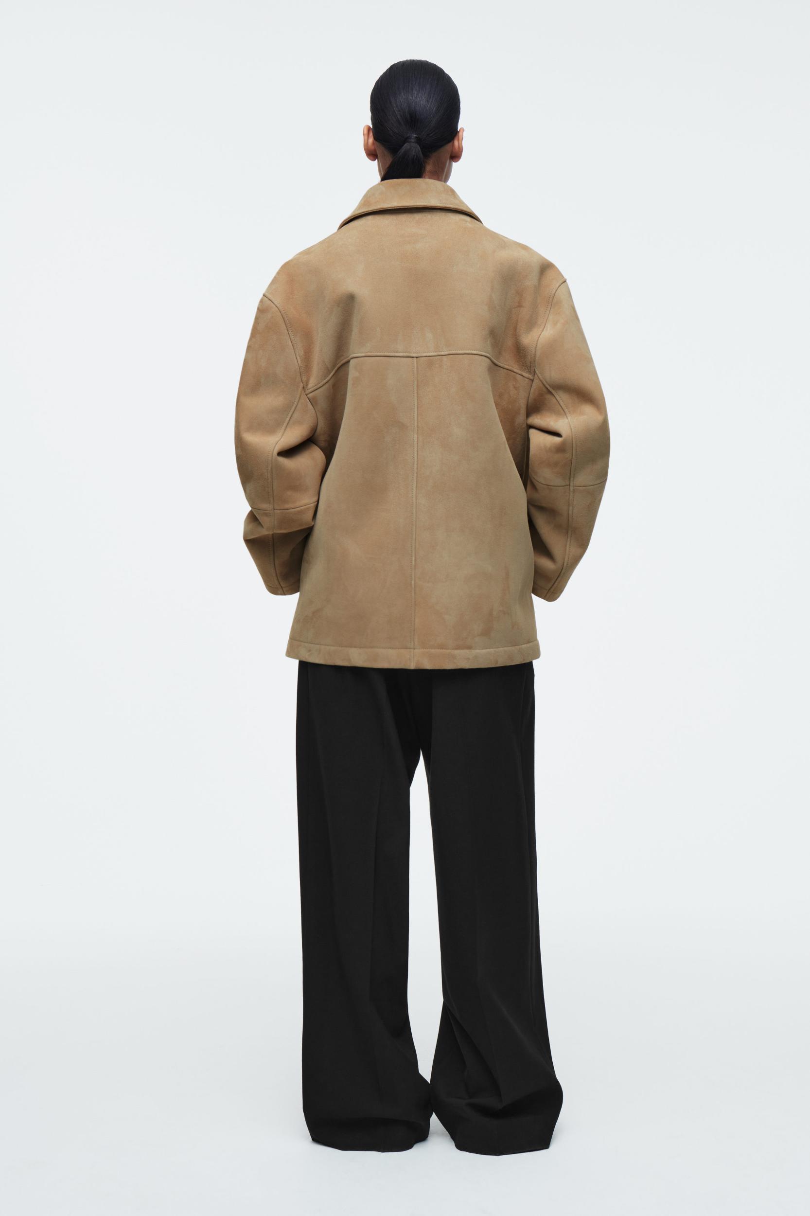 COLLARED SUEDE JACKET Product Image