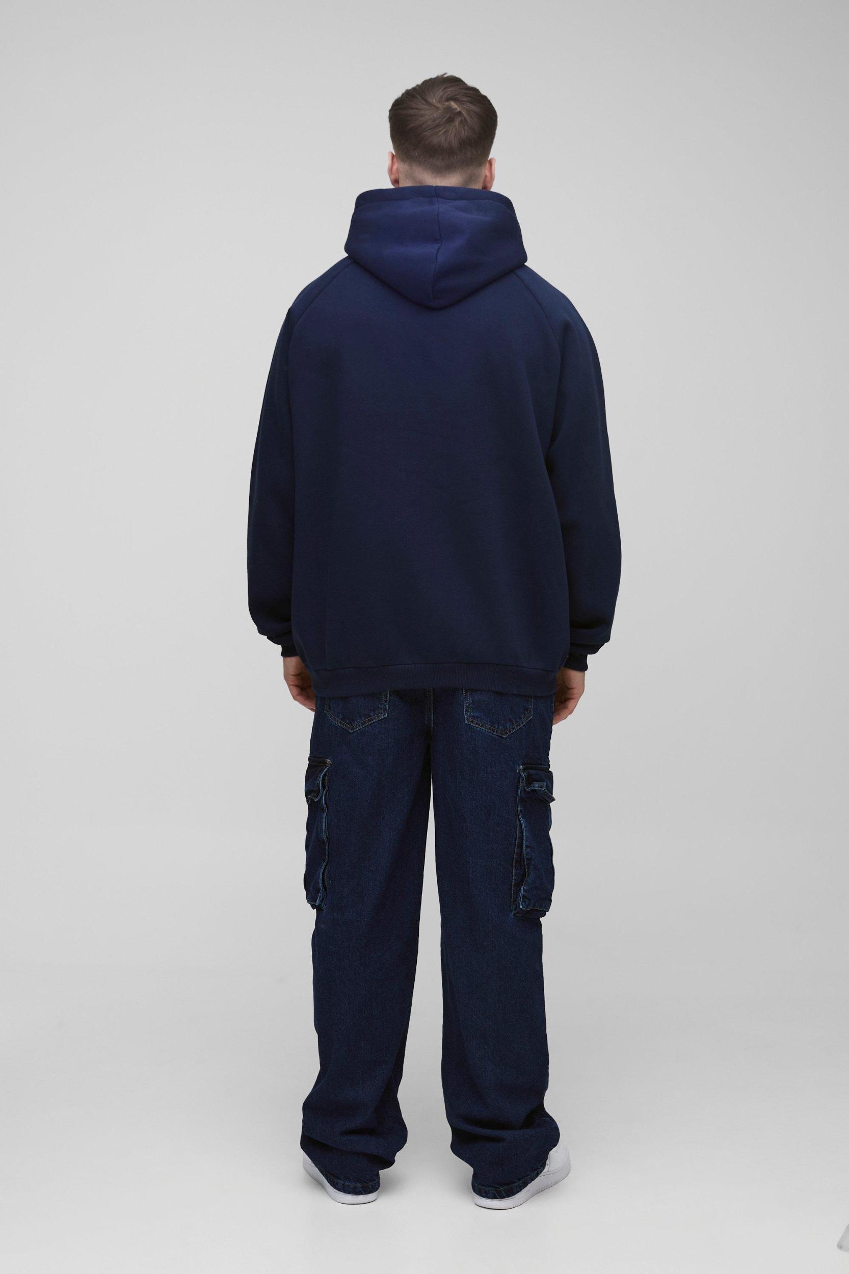 Tall Relaxed Rigid Cargo Jeans | boohooMAN USA Product Image