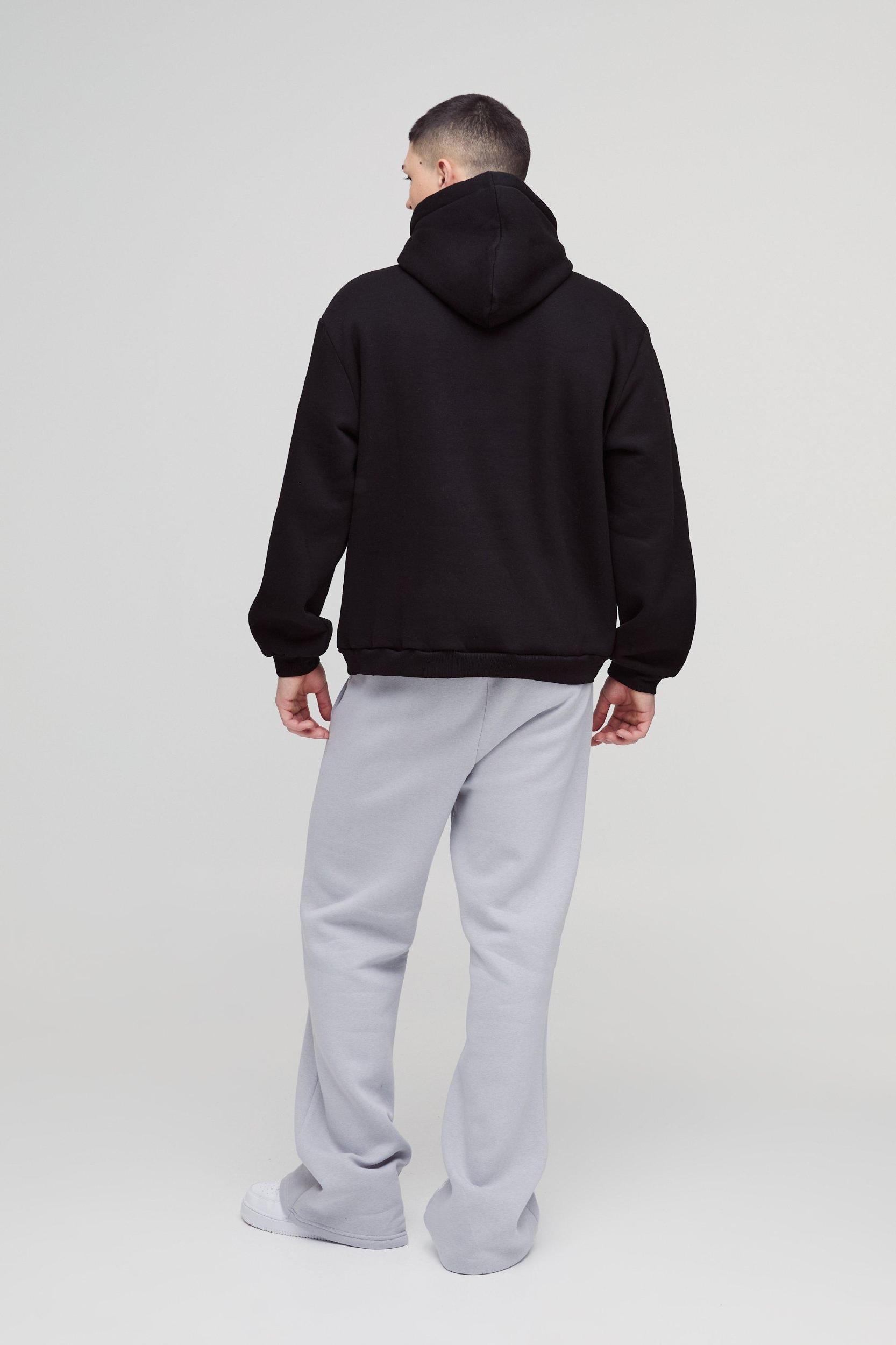 Oversized Homme Print Hoodie | boohooMAN USA Product Image