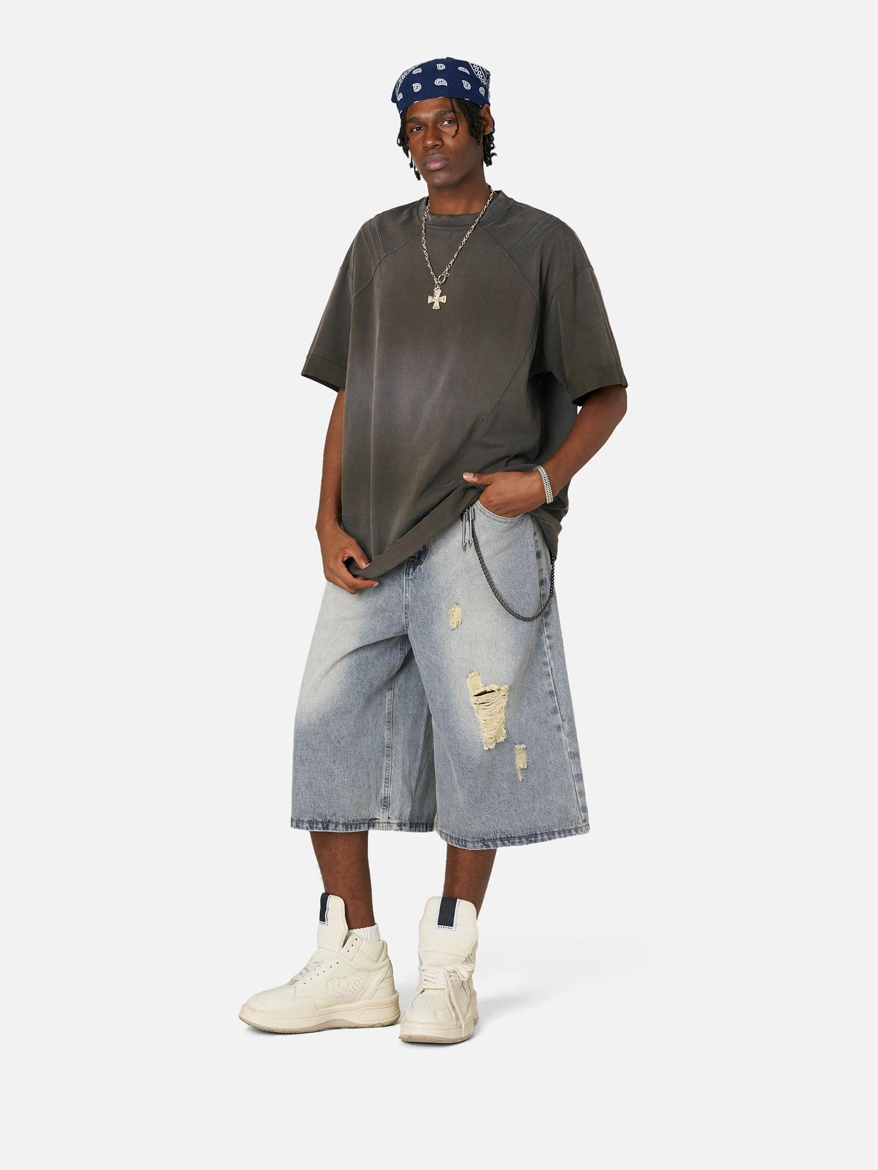 Aelfric Eden Distressed Baggy Longline Jorts Product Image