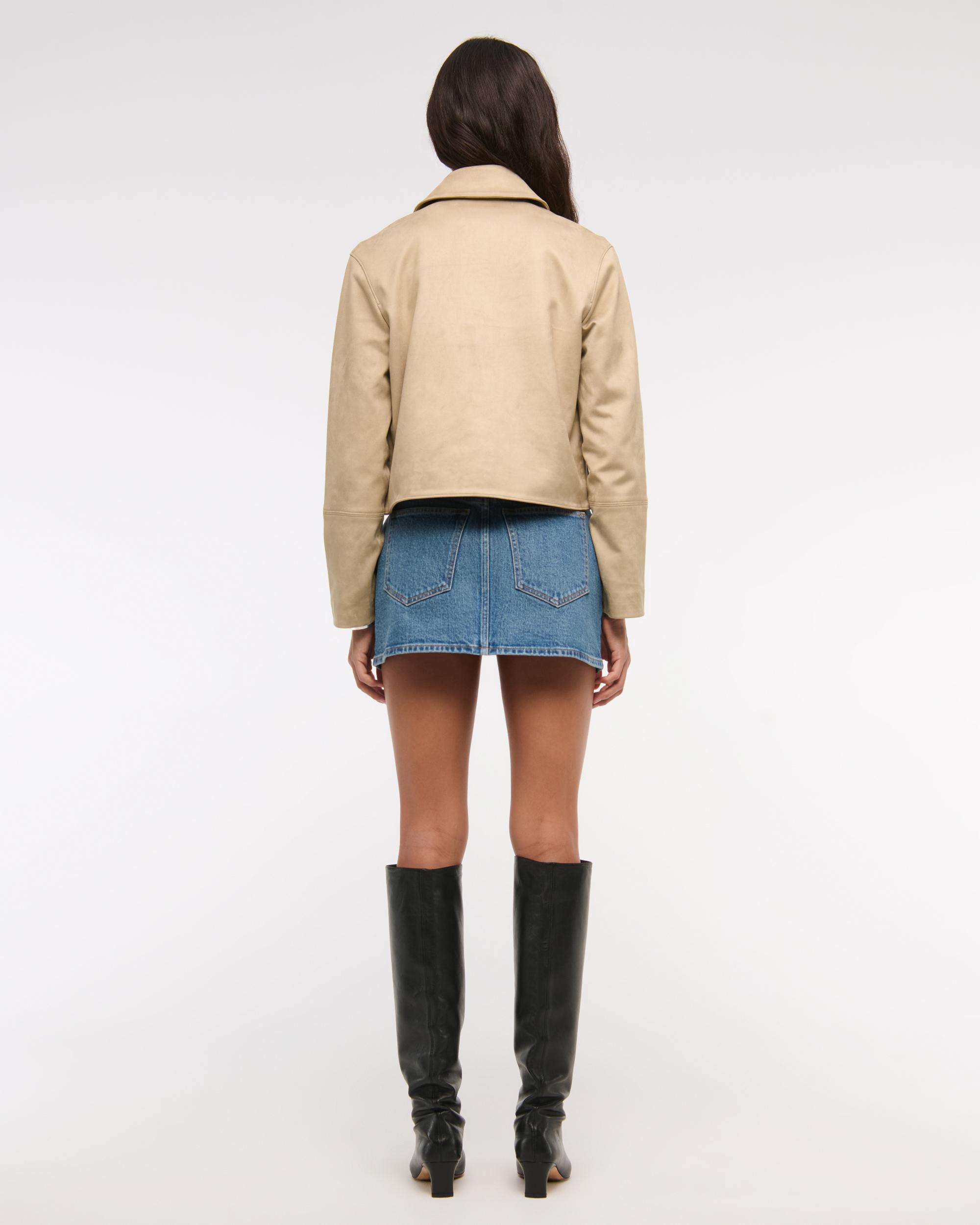Vegan Suede Button-Through Jacket Product Image