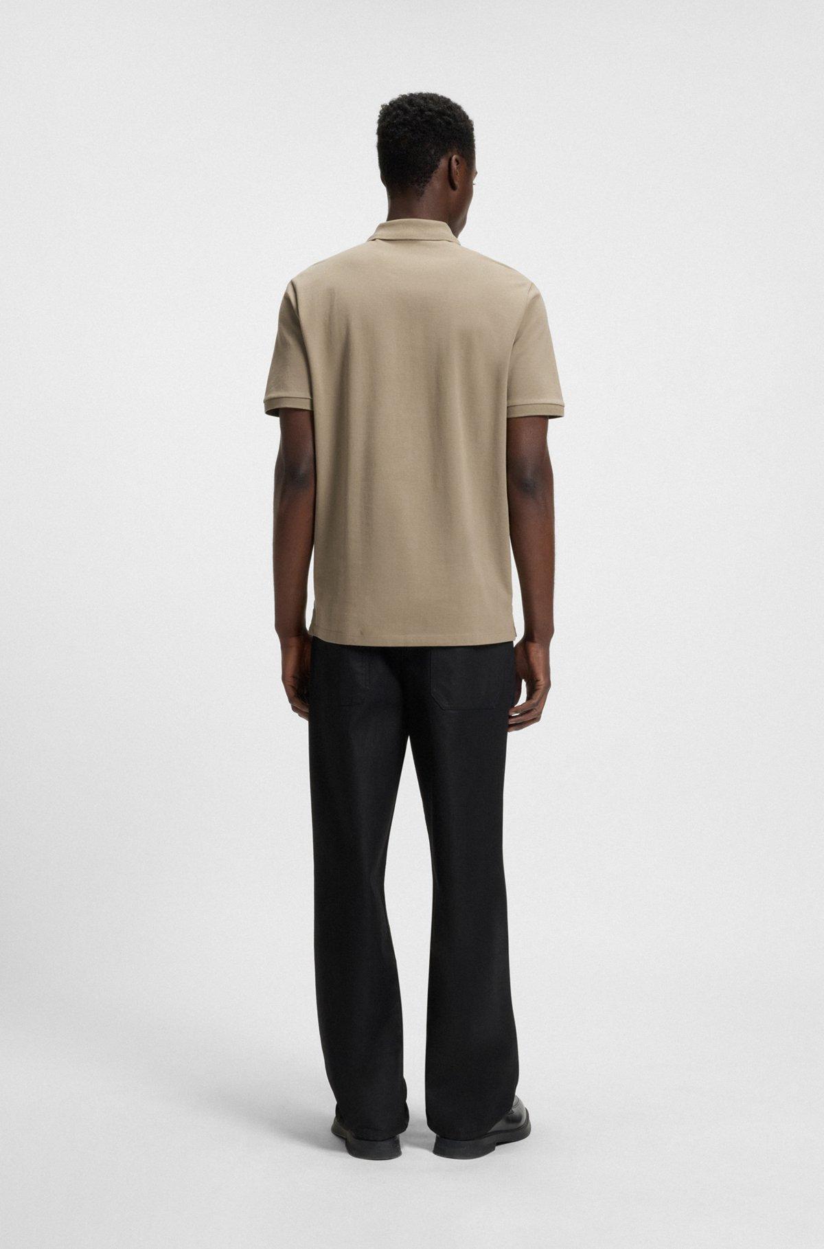 Cotton-piqué polo shirt with logo print Product Image