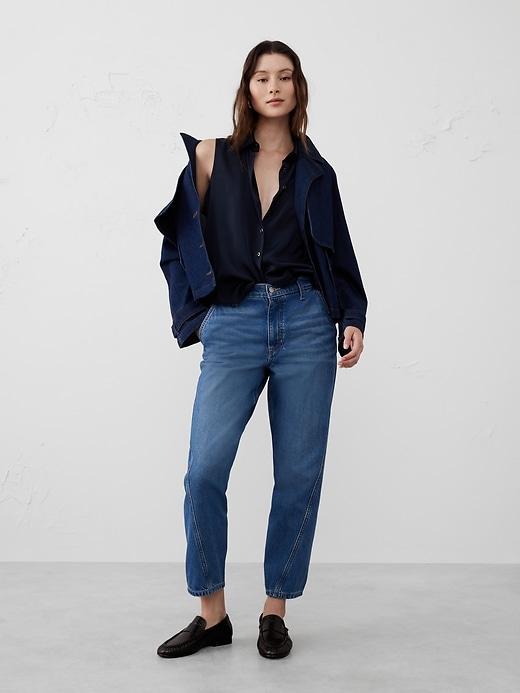 Silky Collared Top Product Image