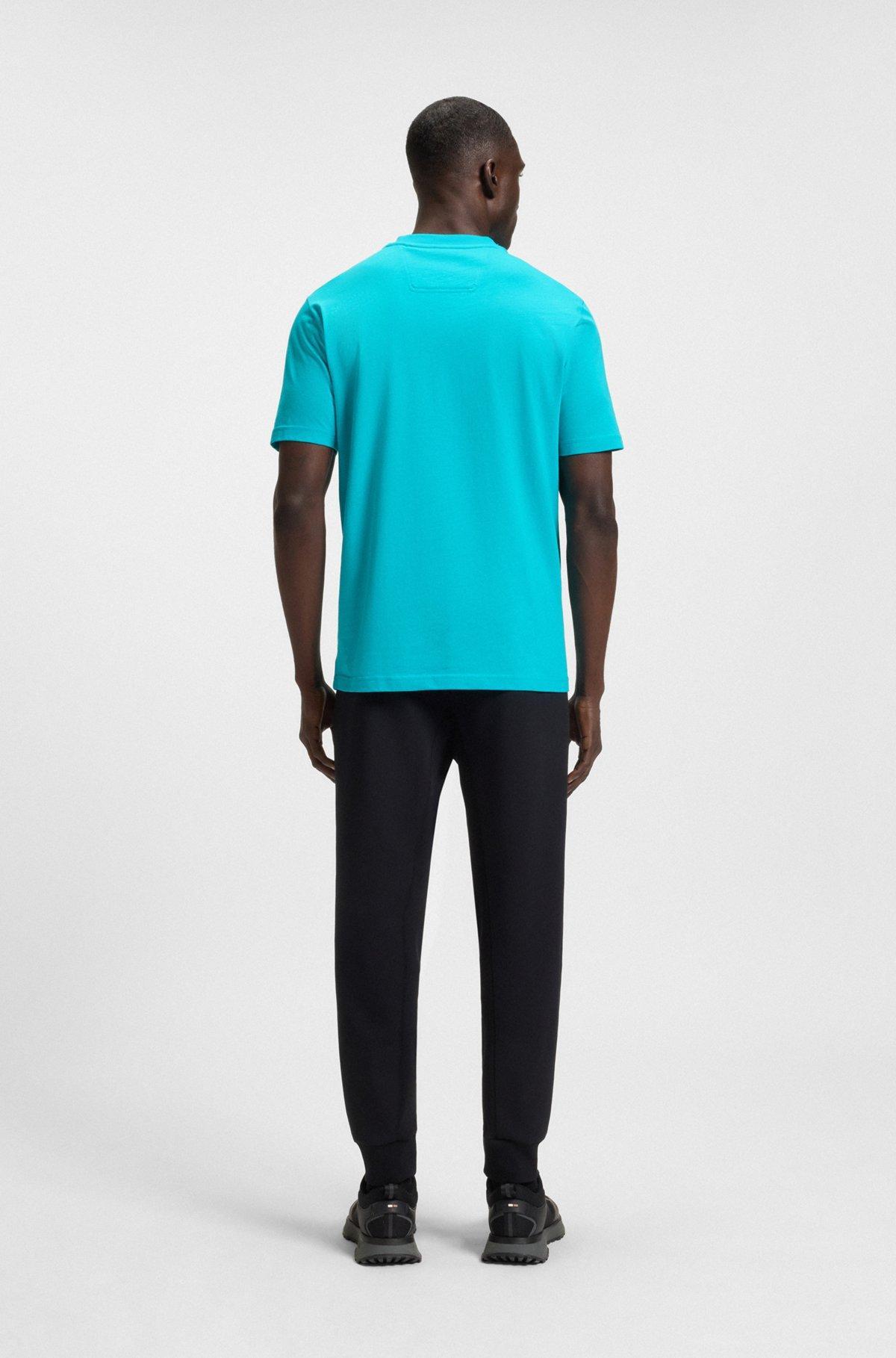 Cotton-jersey T-shirt with fineline logo artwork Product Image