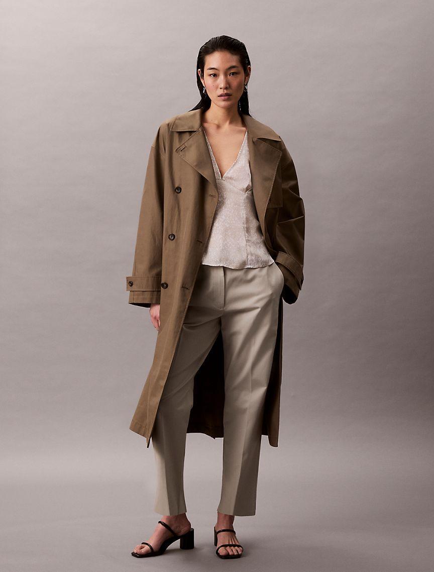 Printed Satin V-Neck Blouse Product Image