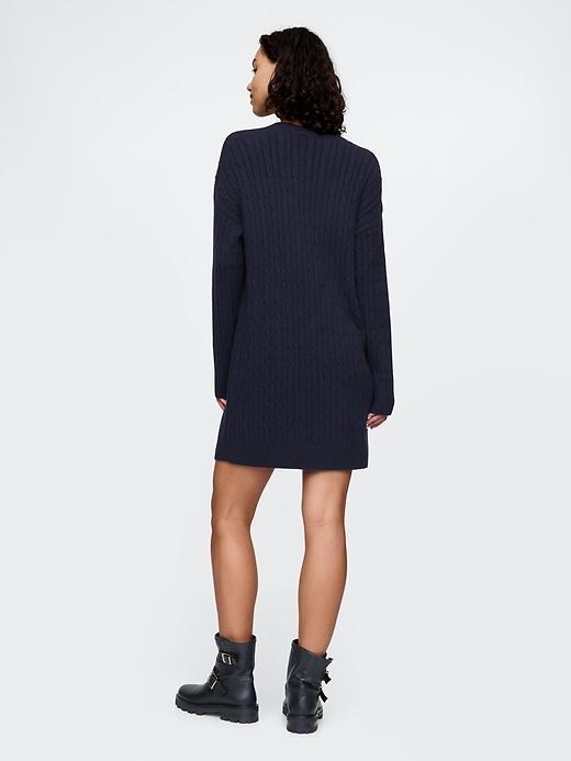 CashSoft Cable-Knit Mini Sweater Dress Product Image