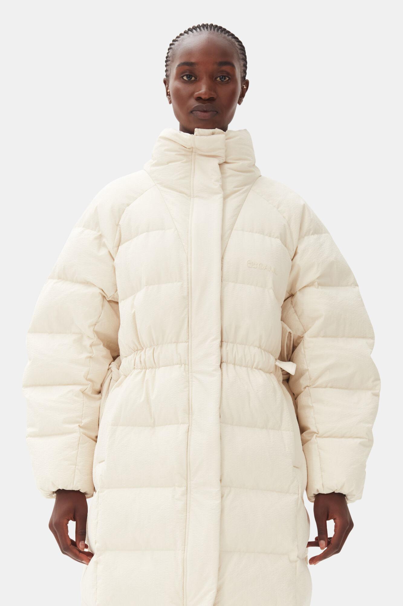White Tech Puffer Coat Product Image