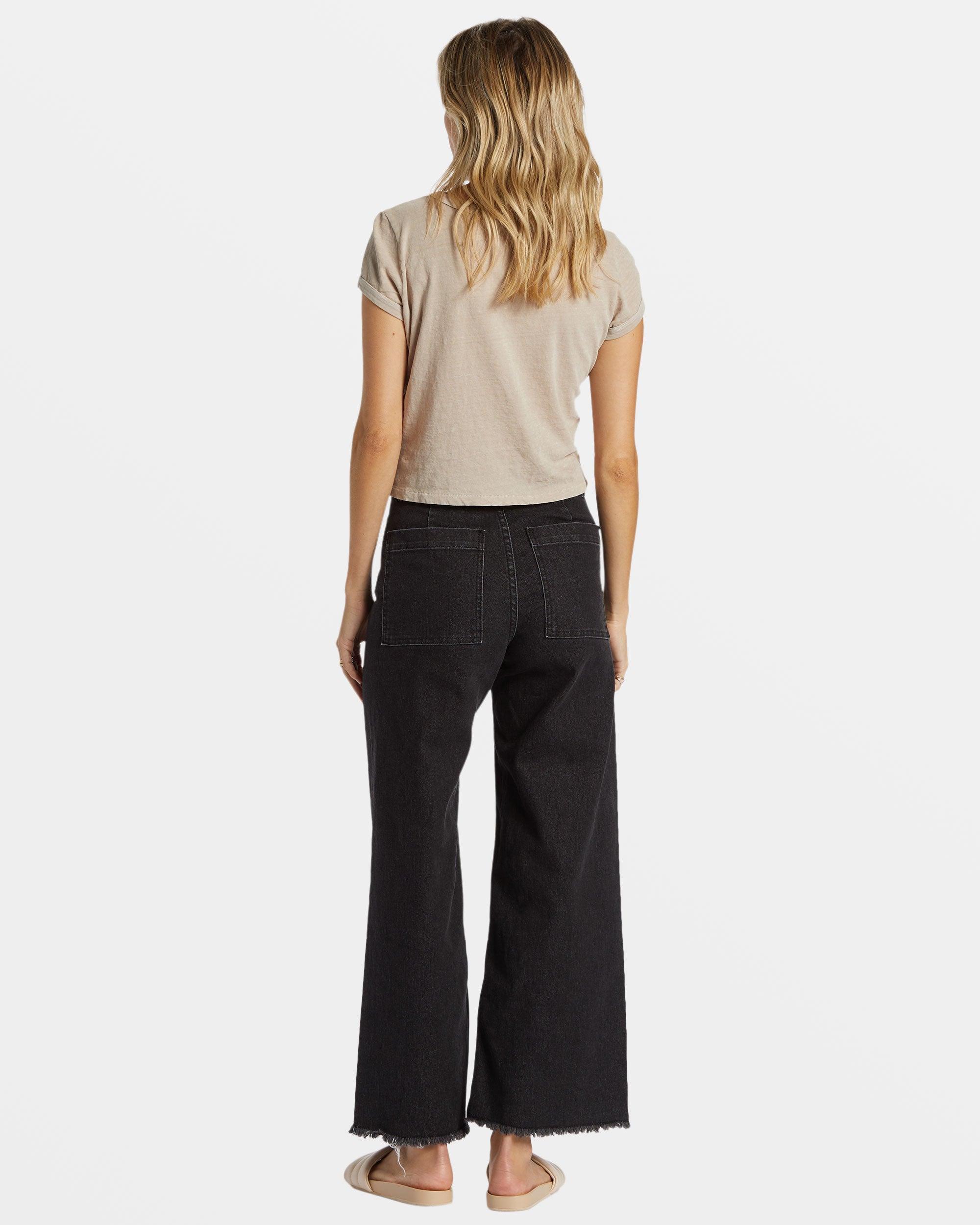 Free Fall High-Waist Pants - Black Rinse Female Product Image