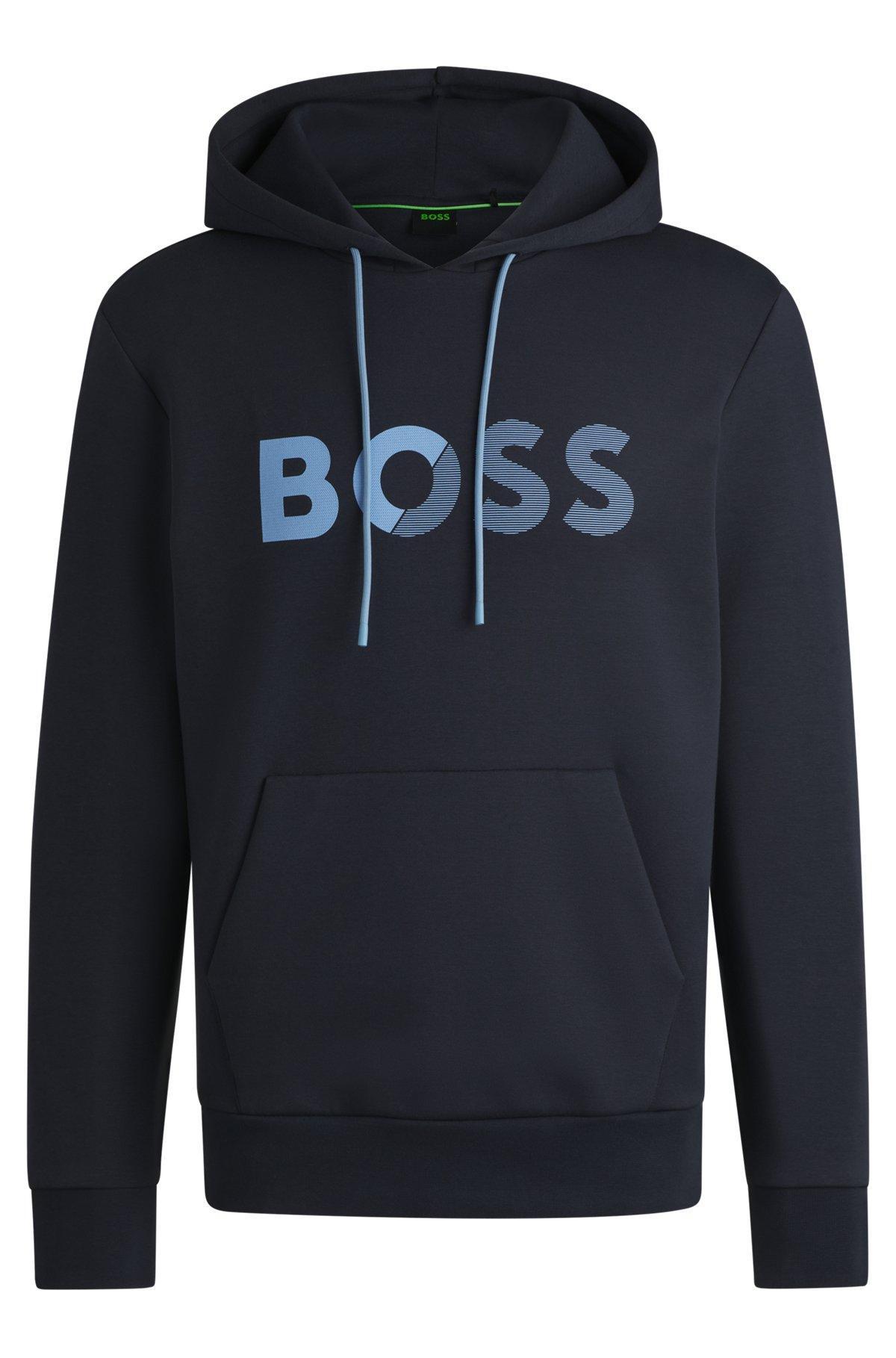 Regular-fit hoodie with logo print Product Image
