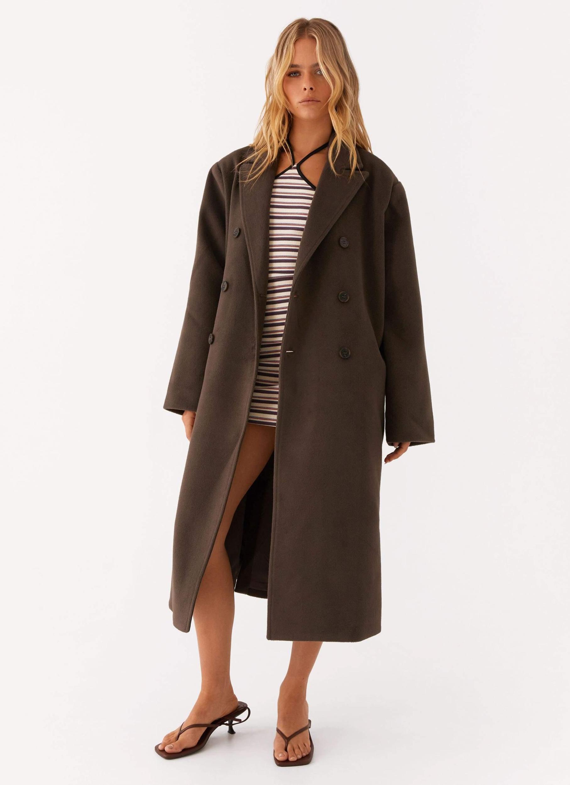 Gianni Double Breast Coat - Chocolate Product Image