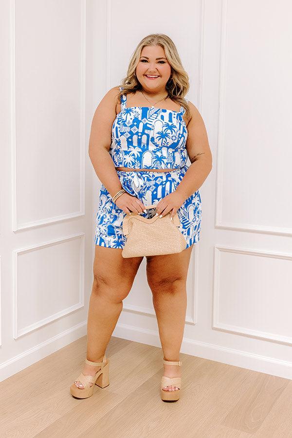 Mykonos Muse Linen-Blend Crop Top Curves Product Image